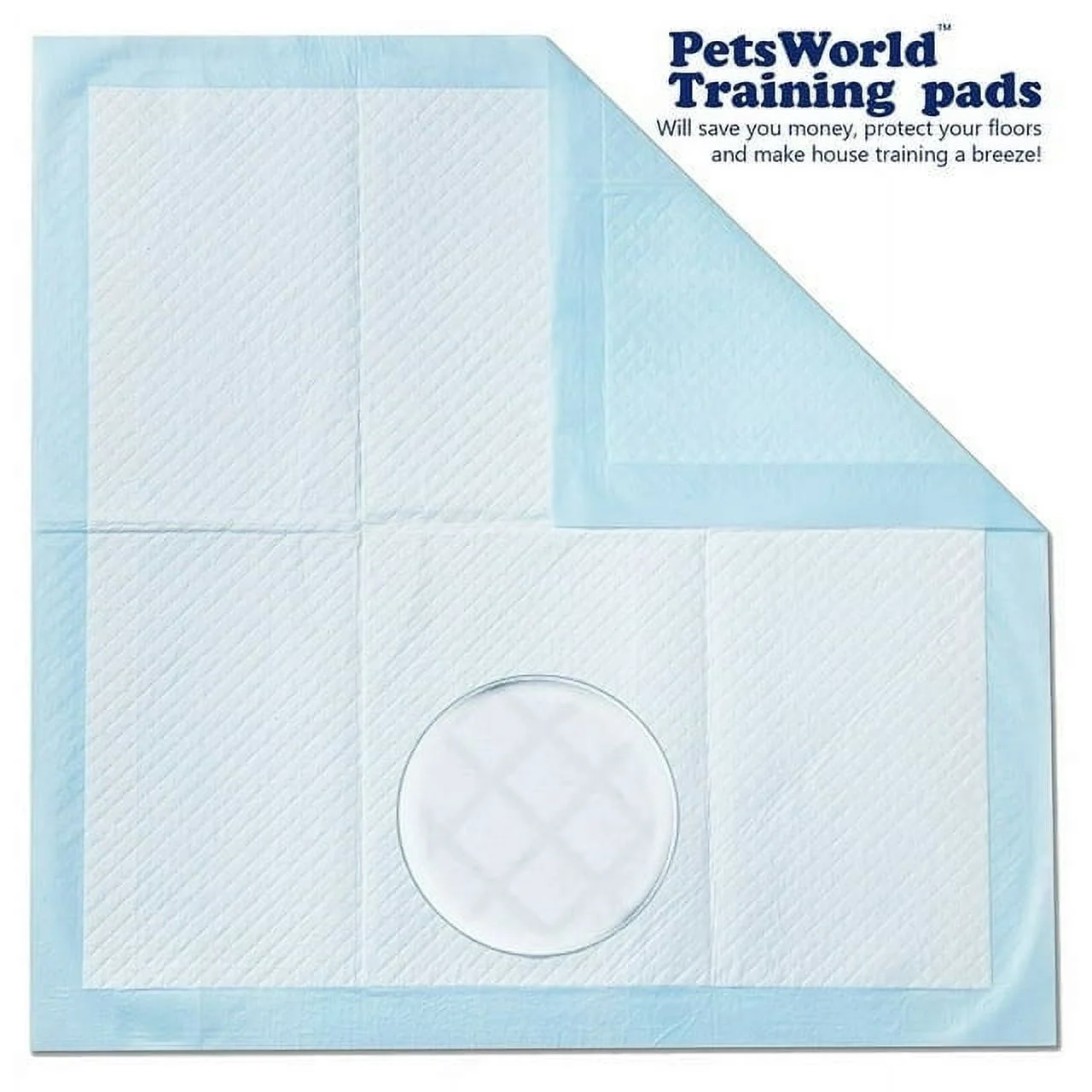 PetsWorld Economy Value Puppy Training & Potty Pads (28x34 inch) 50 Count
