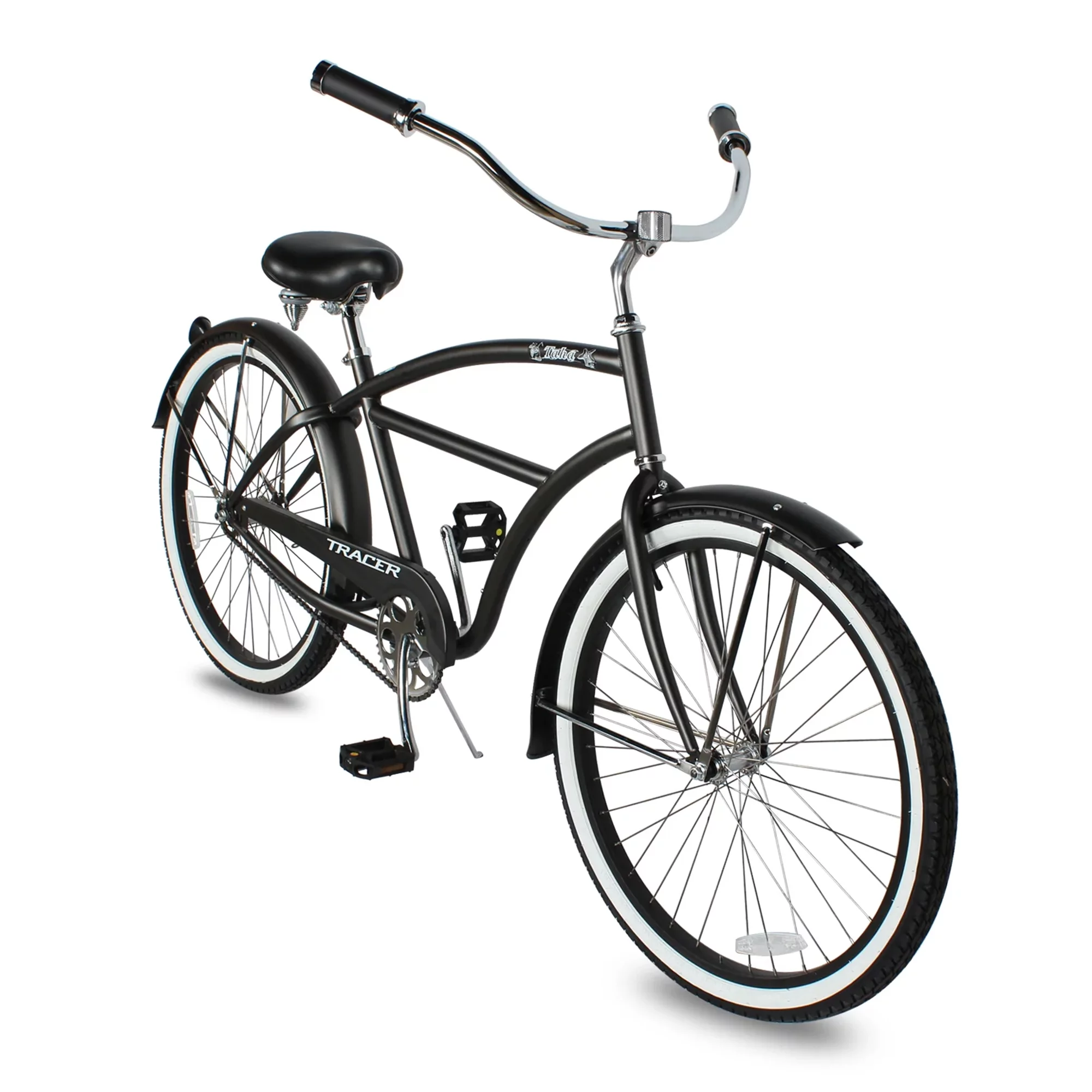 TRACER Taha 26 Inch Beach Cruiser 7 Speed Steel Men's Bicycle, Black