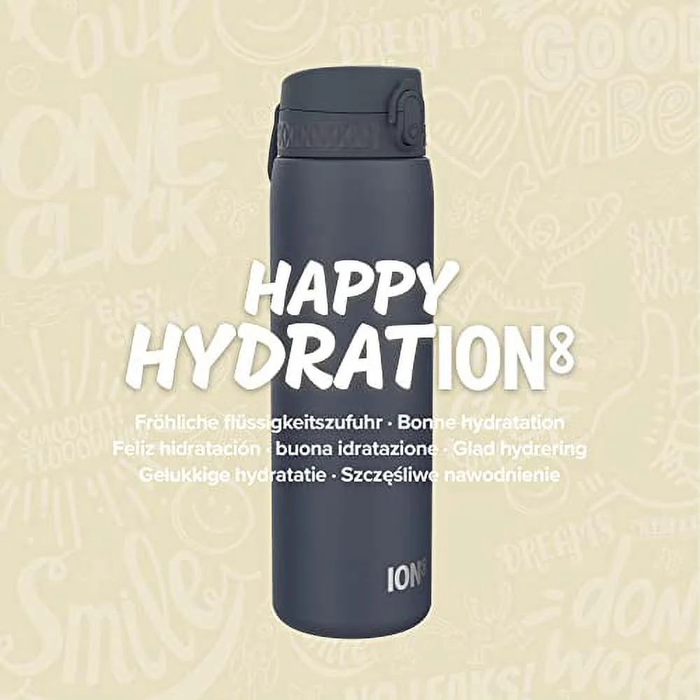 Ion8 Double Wall Stainless Steel Leakproof Water Bottle - 34 oz/1000 ml - Navy