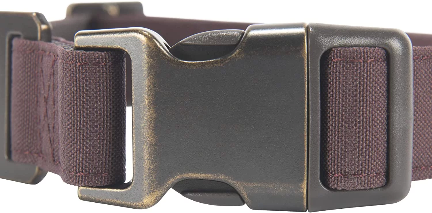 Carhartt Adjustable Nylon Duck Dog Collar, Deep Wine, Large