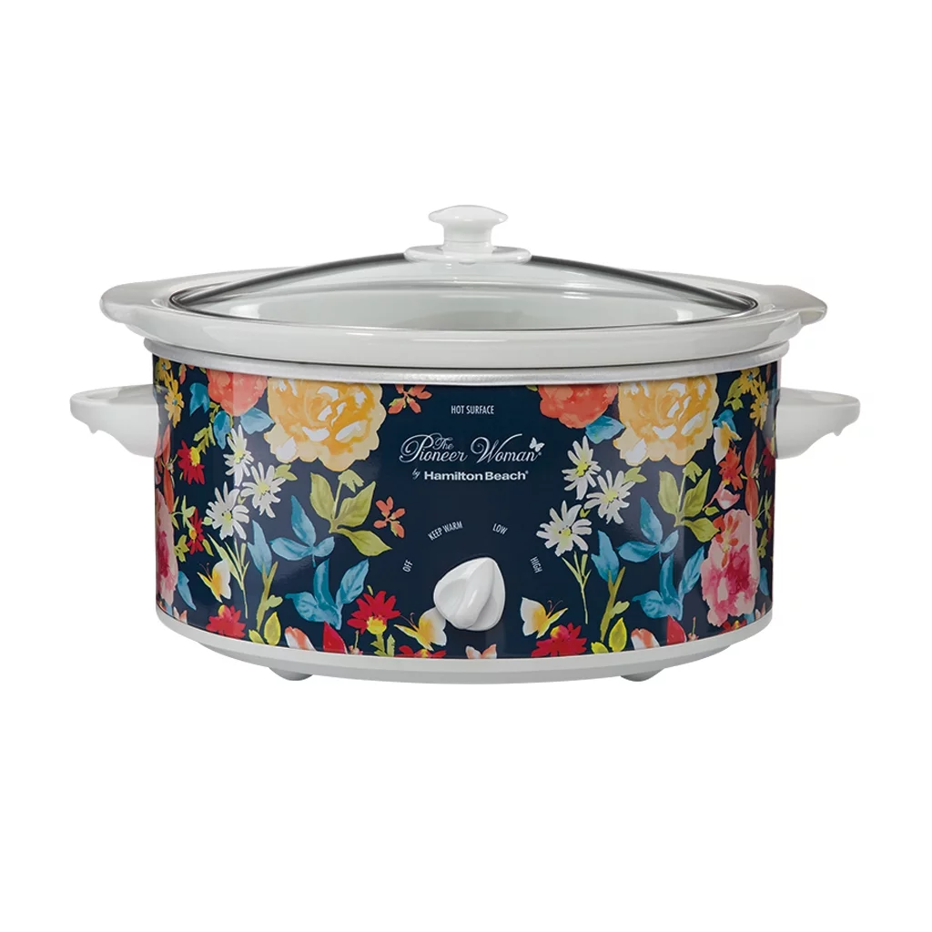 The Pioneer Woman Fiona Floral 5-Quart Portable Slow Cooker