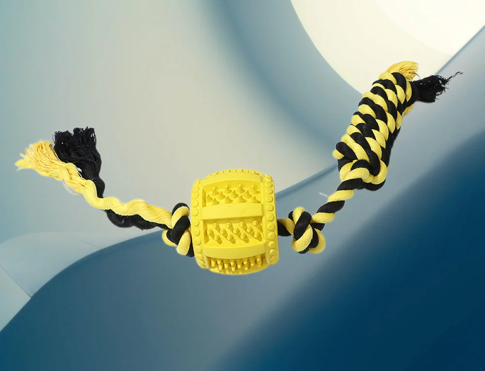 Dog Talking Toothbrush Chew Toys for Aggressive Chewing Breeds, Rubber Molar Sticks Dog Teeth Cleaning Chew Toys for Large and Medium Small Dogs Dental Care (Molar Drum String)