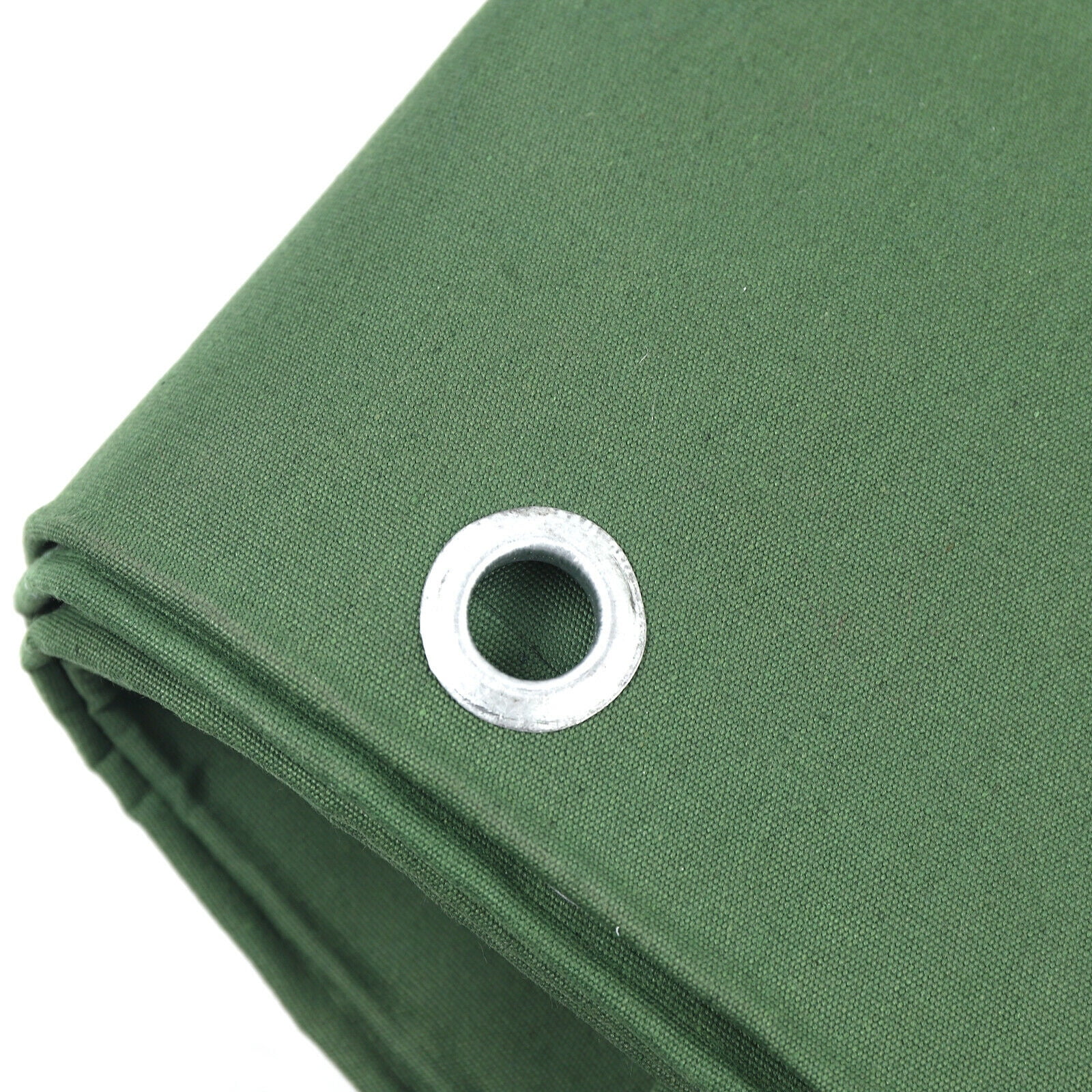 8x12Feet Heavy Duty Canvas Tarp Waterproof Tarpaulins Ripstop Cotton Canopy Cover Tent Mildew Resistant Equipment Protection Green