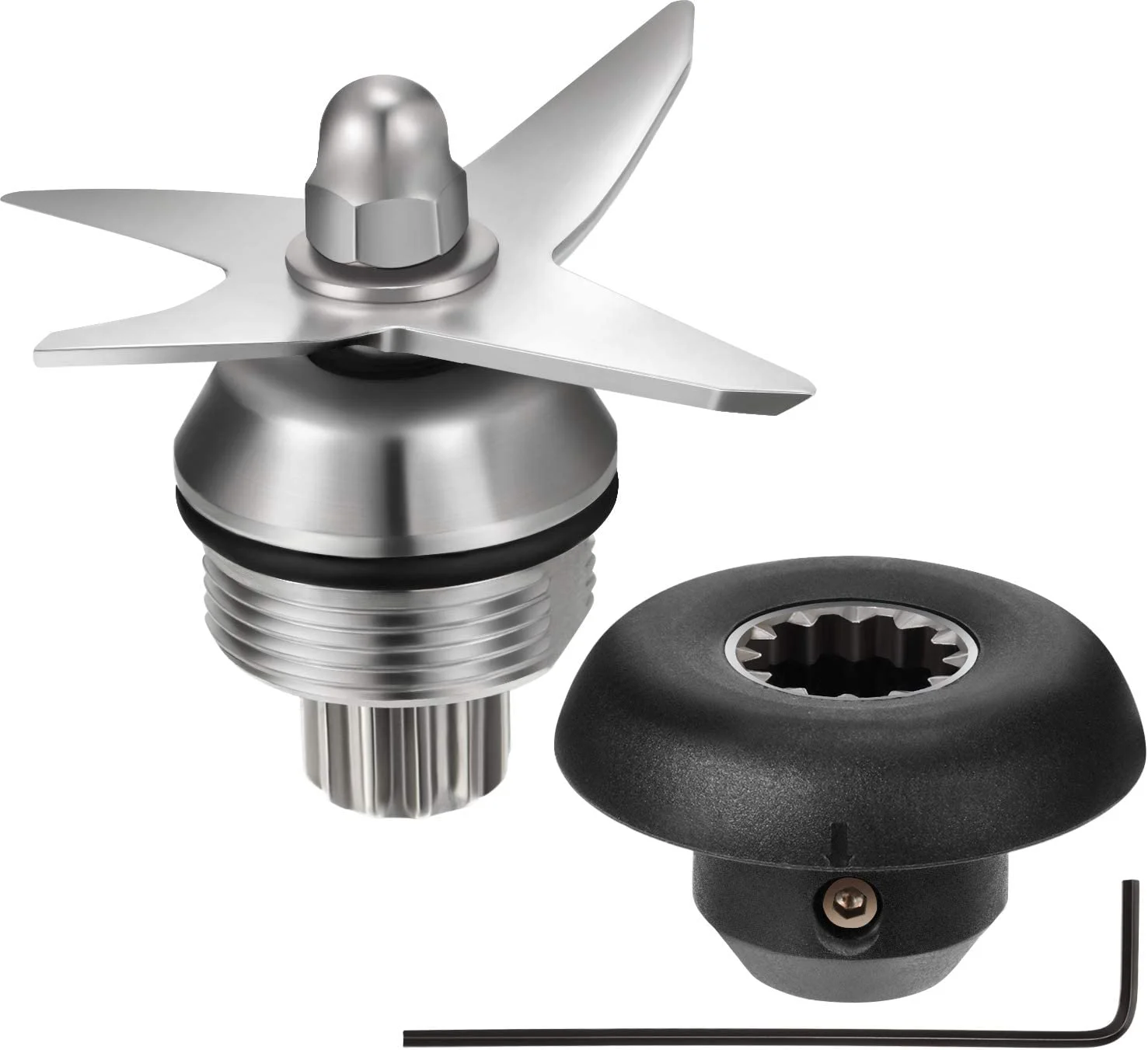 4 Knife Blender Repair Kit Retainer Nut, Drive Socket, 891 802 Replacement for Blenders Allen Wrench Replacement for Blade 5200 5006 5012 5057 5062 Series