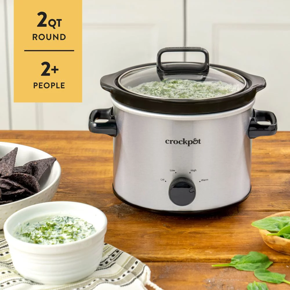 Crockpot 2-Quart Slow Cooker, Stainless Steel