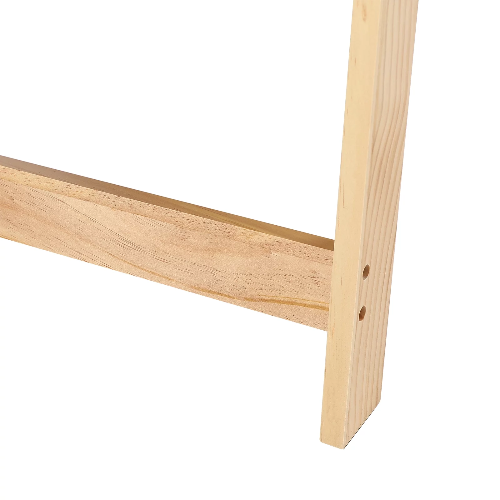 Oukaning Pet Stairs 2-in-1 Dog Ramp Cat Dog Stairs Foldable Pine Wood Natural + Black