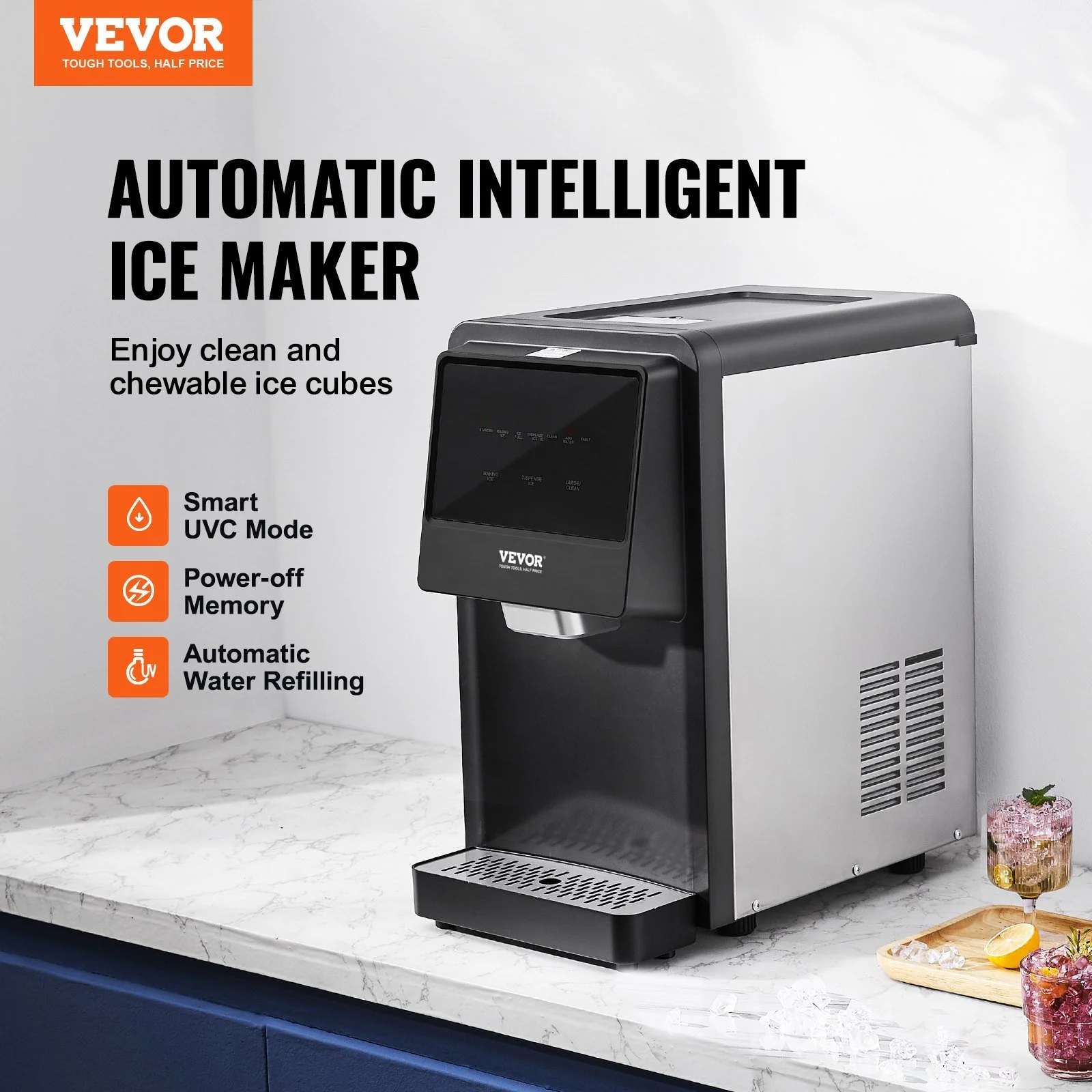 Vevor 62 lbs Countertop Ice Maker