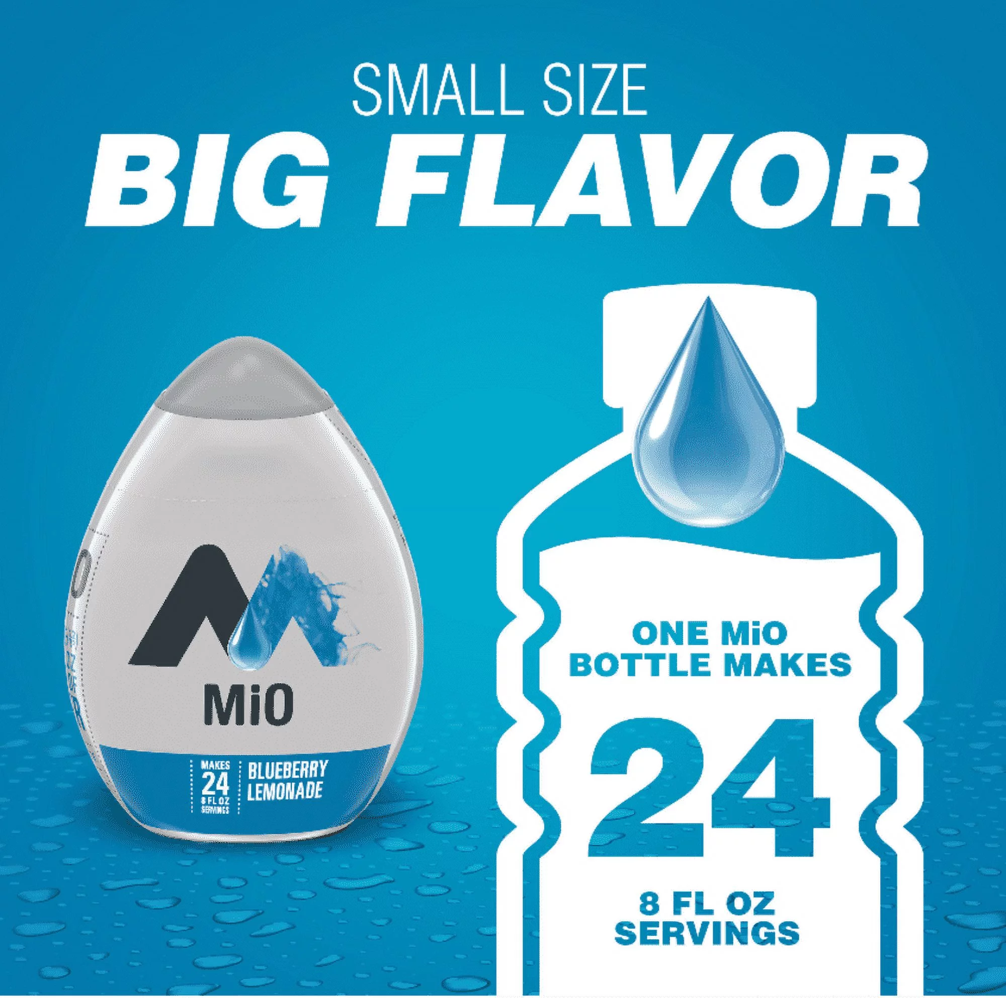 MiO Blueberry Lemonade Liquid Water Enhancer , Caffeine Free, 1.62 fl oz Bottle (Pack-5)