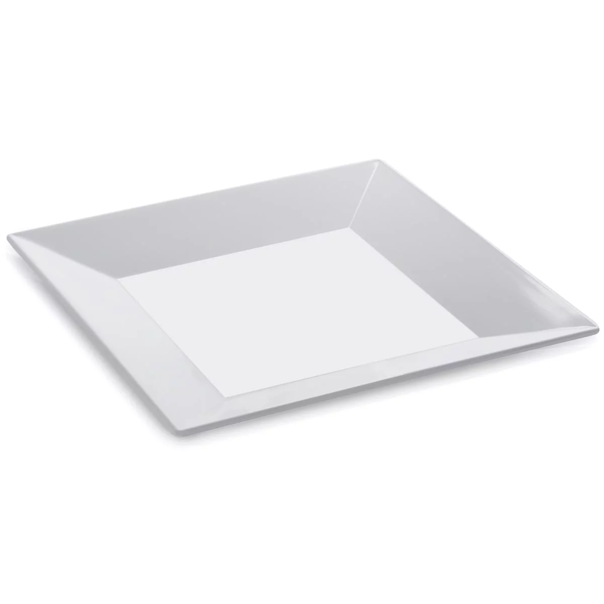 G.E.T. ML-103-W Siciliano White Melamine 8 Square Plate - 12 / CS