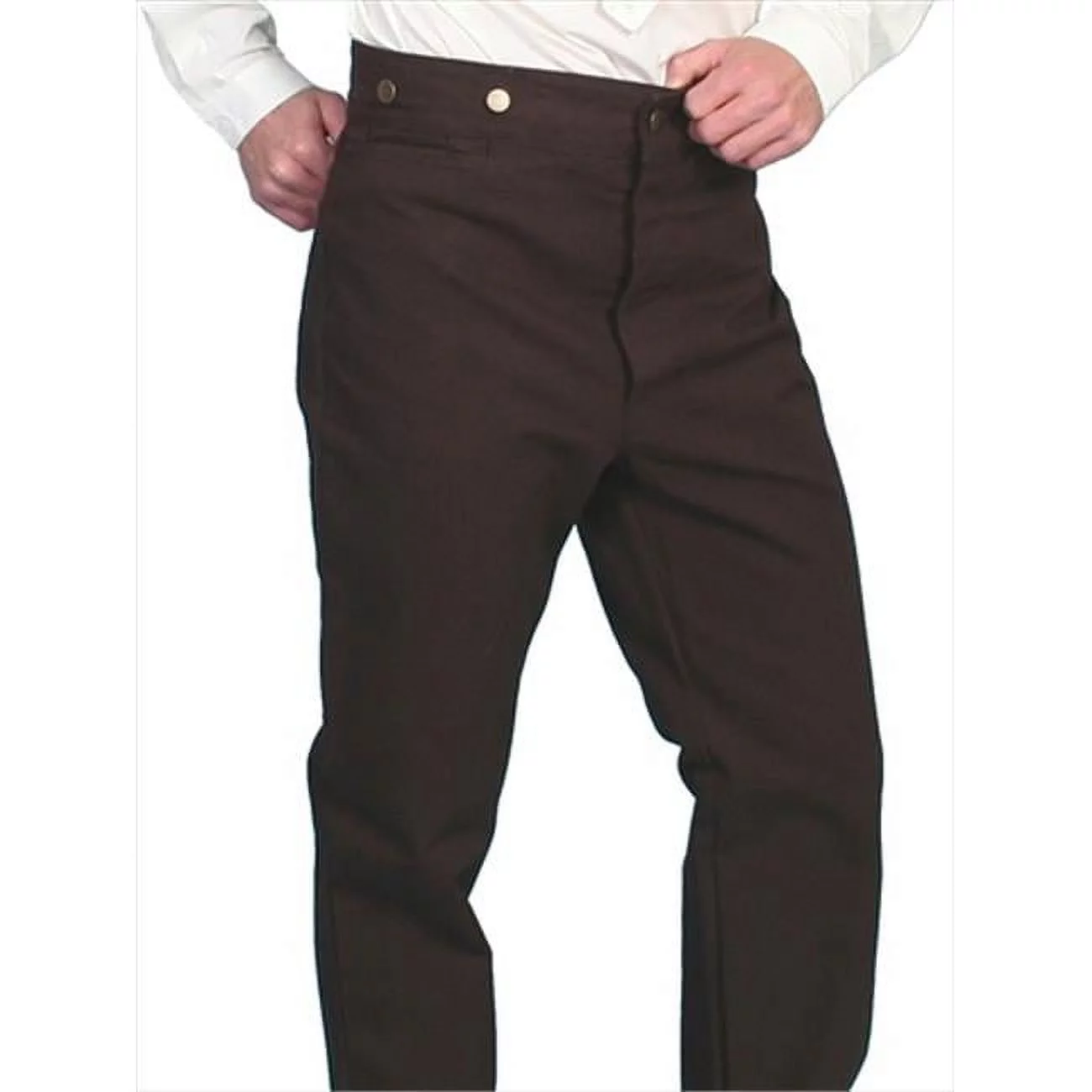 Scully Leather Walnut Canvas Mens Pant