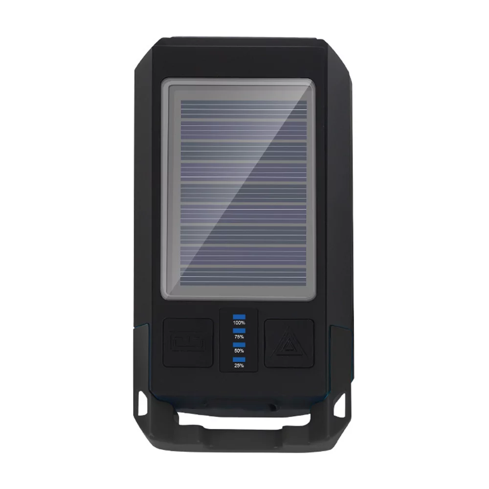 Goolrc Solar USB Rechargeable Bike Headlight Front Light Waterproof Flashlight Night Riding Light Lamp with Horn Fast Strobe, IPX4 Grade