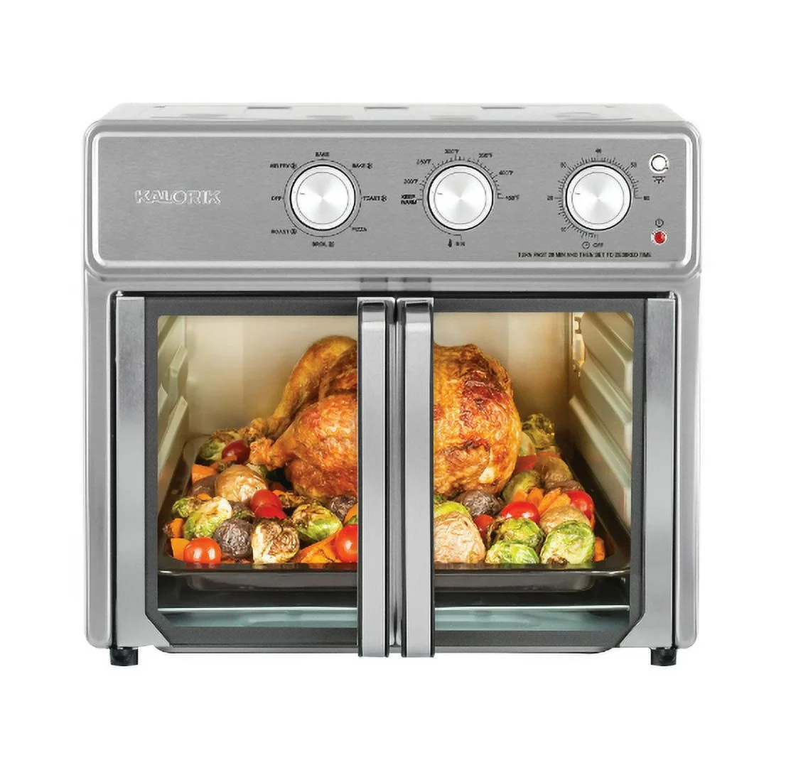 Refurbished Team International Group of America AFO 50939 SS Kalorik MAXX 26 Quart Air Fryer Oven, Stainless Steel 26-Quart Capacity