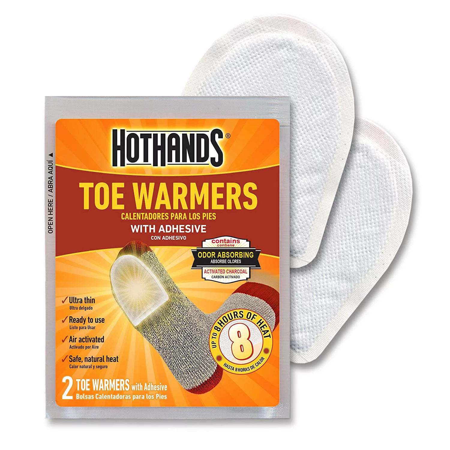 14 Pack HotHands Toasti-Toes Toe Warmer up to 8 Hours Safe Max Heat Warmers