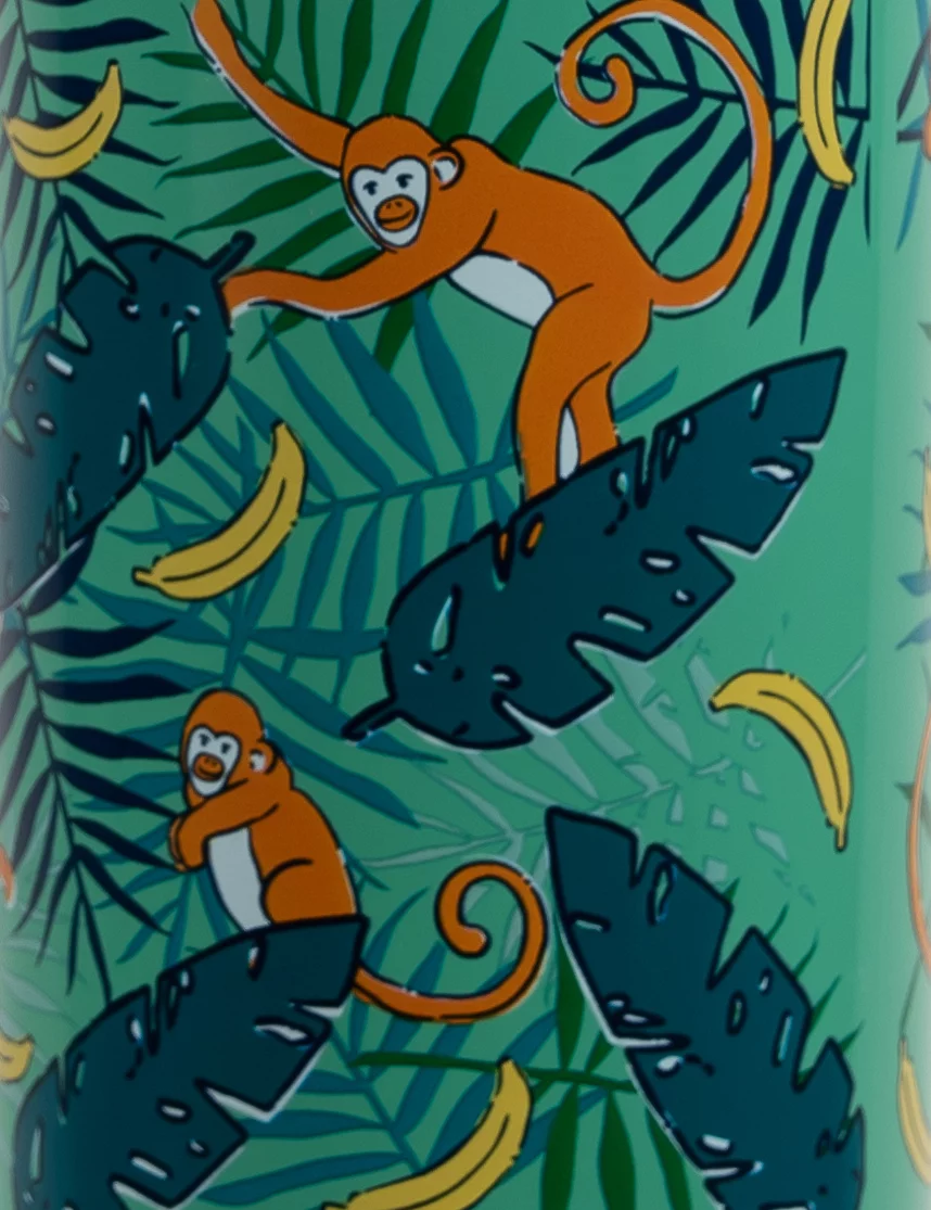 COOL GEAR 4-Pack 16 oz Stainless Steel, Double Walled, Vacuum Insulated Absorb Water Bottle with Twist Off Cap & Finger Loop Carry | Great For Kids, School, Travel, Sports and More