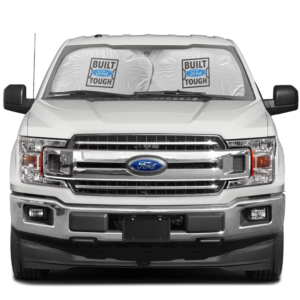 Ford Built-Ford-Tough Dual Panels Easy Folding Windshield Sun Shade