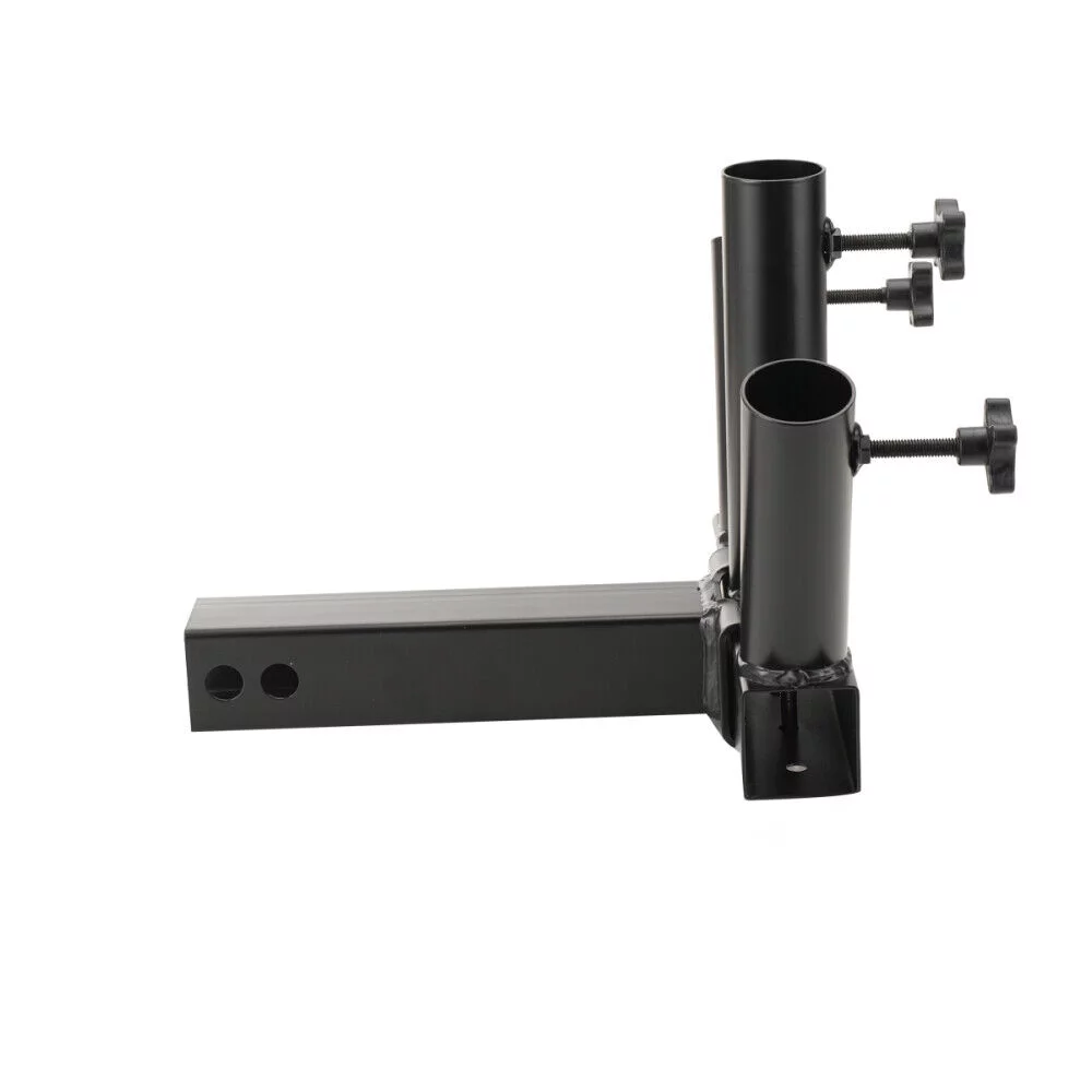 NICCOO Foldable Hitch Mount 3 Flag Pole Holder Compatible with Jeep, SUV, RV, Pickup Truck with Standard Hitch Receivers Bracket, Black, Steel