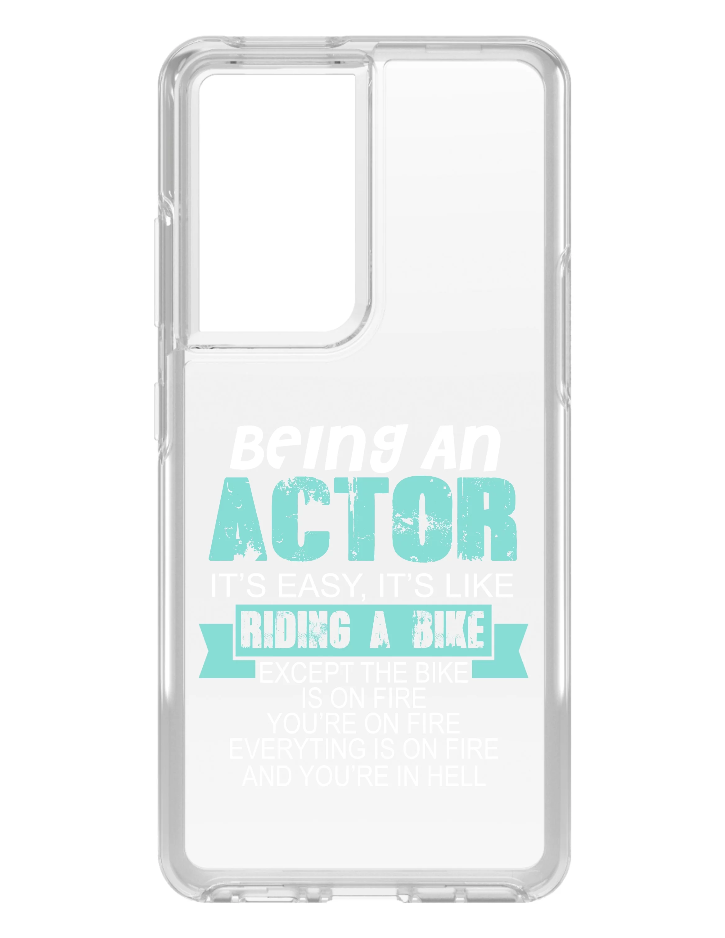 DistinctInk Clear Shockproof Hybrid Case for Galaxy S21 ULTRA 5G (6.8