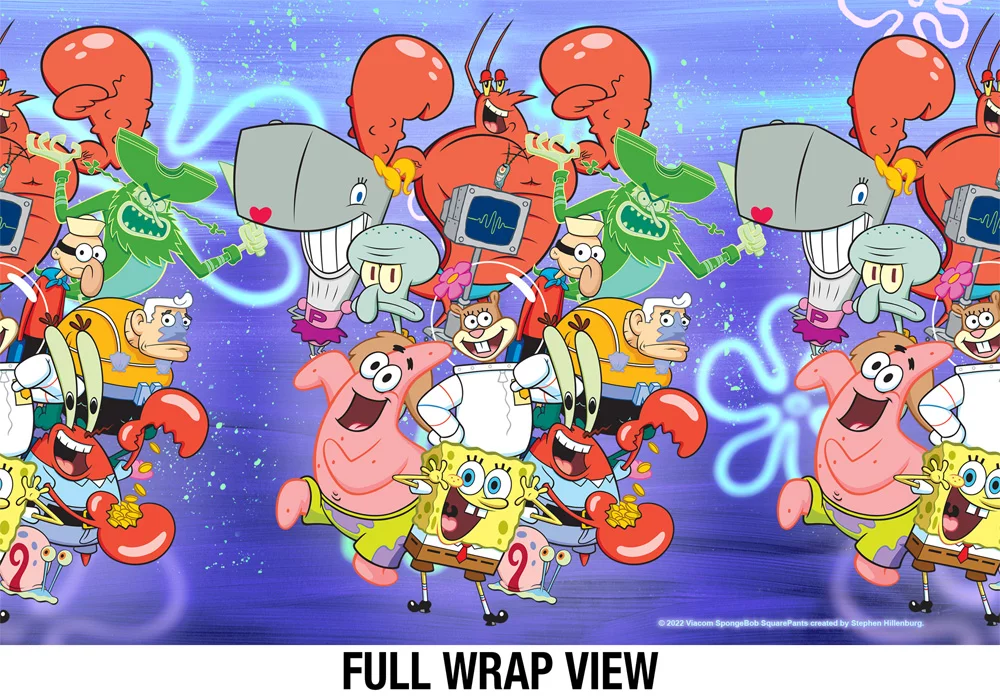 Spongebob Official Spongebob Character Group 18 oz Insulated Water Bottle, Leak Resistant, Vacuum Insulated Stainless Steel with 2-in-1 Loop Cap