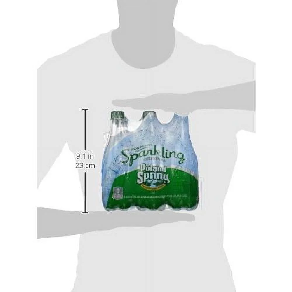 Brand Sparkling Natural Spring Water, 16.9-Ounce Plastic Bottles, 6 Count