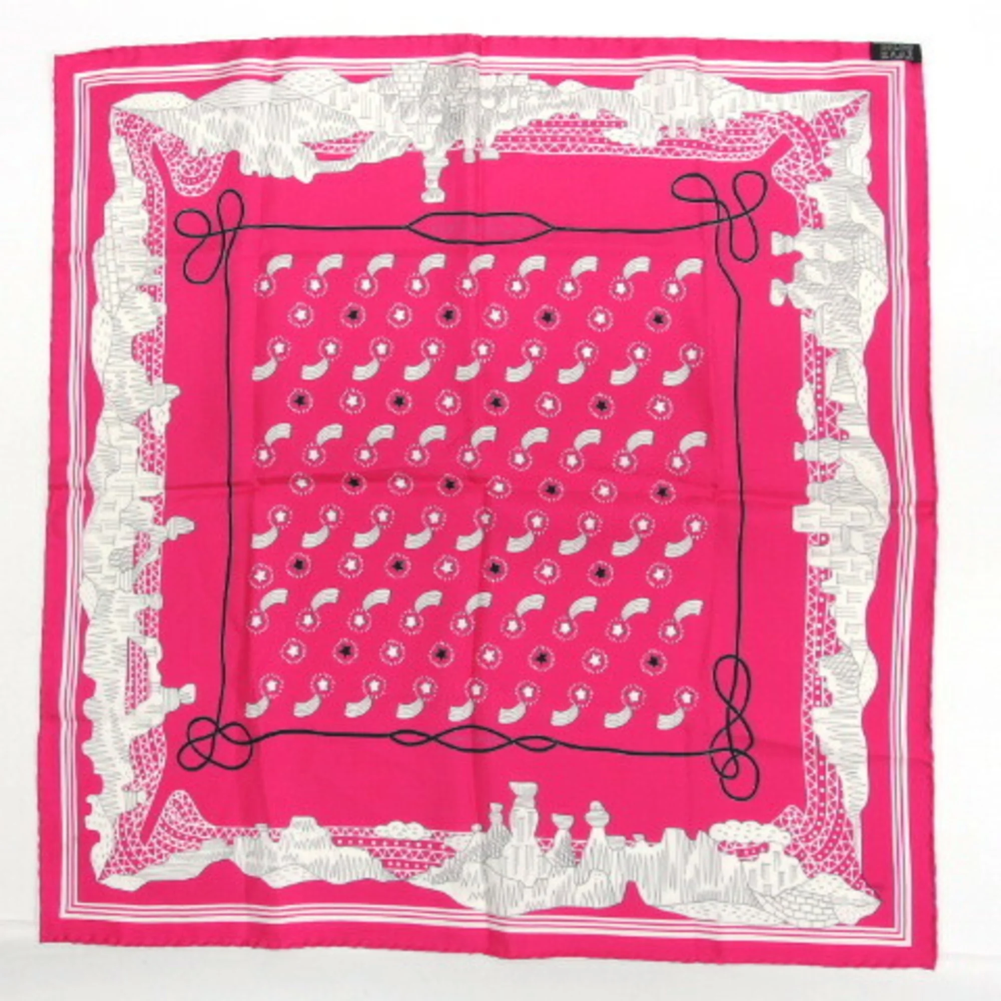 Pre-Owned Hermes Les Canyons Etoiles From the canyons to stars Carre 55 scarf (Good)