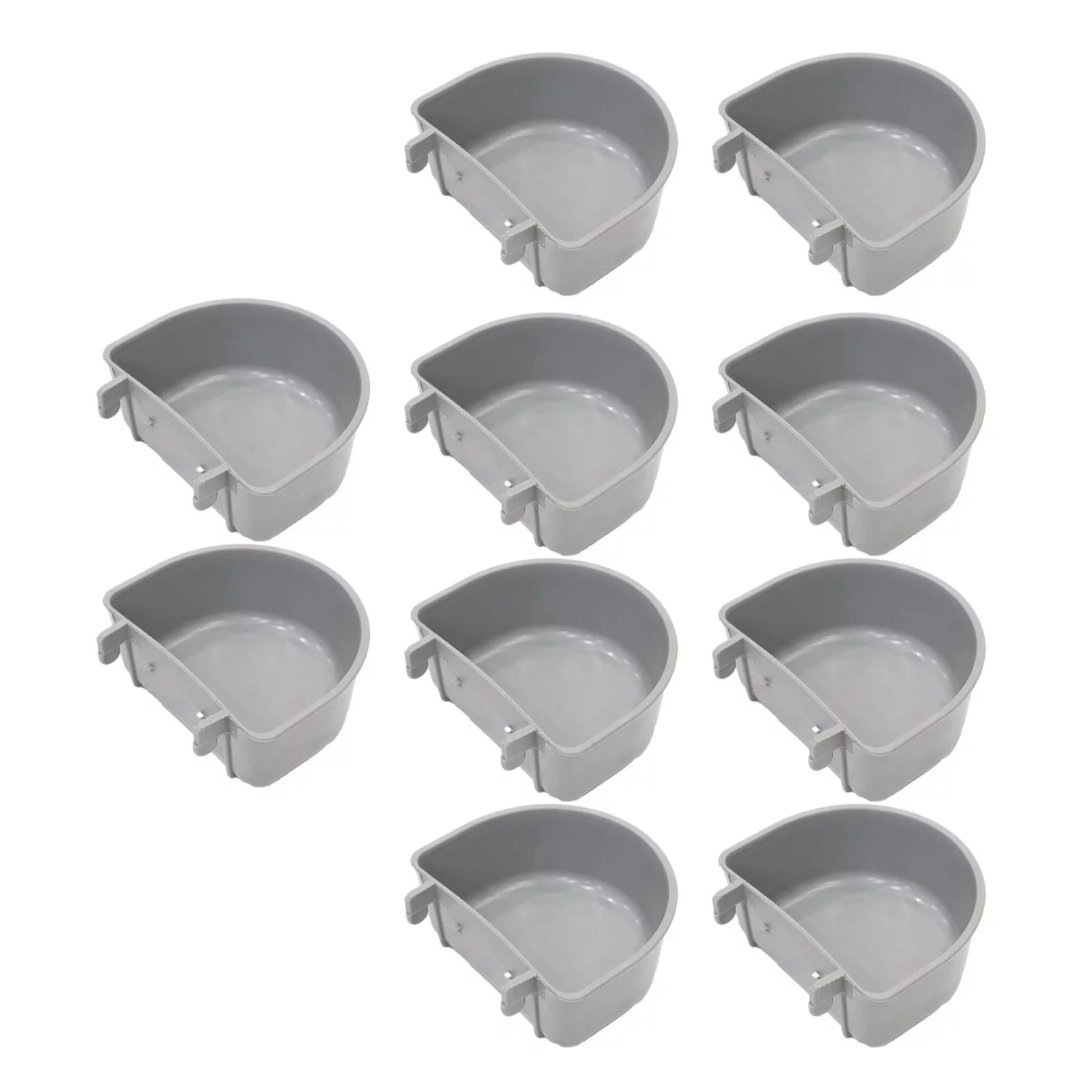 10 Pieces Kennel Bowl Pet Carrier Bowl Durable Feeding Watering Bowl Small Dog Crate Bowls Hanging Pet Cage Bowl for Parrot Puppy Bird Cats