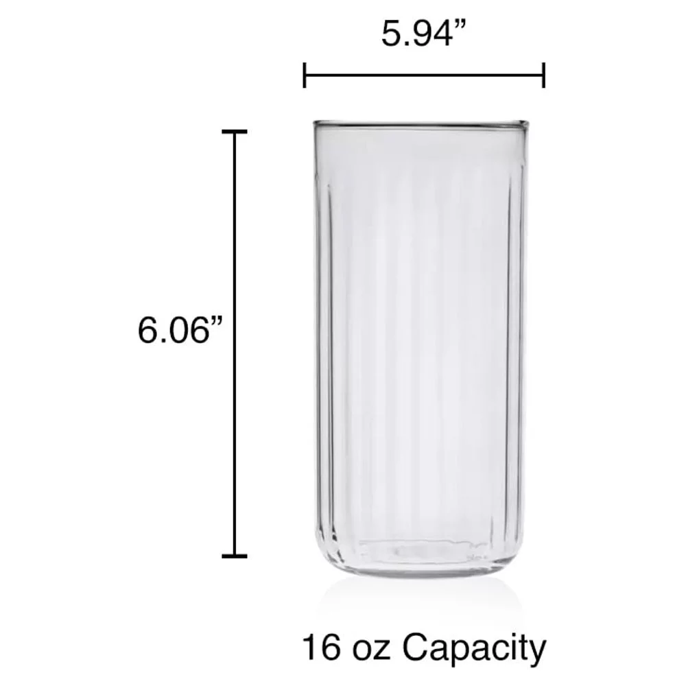 Luminarc Tacoma 16 Oz Drinkware Glasses 4 Piece Set