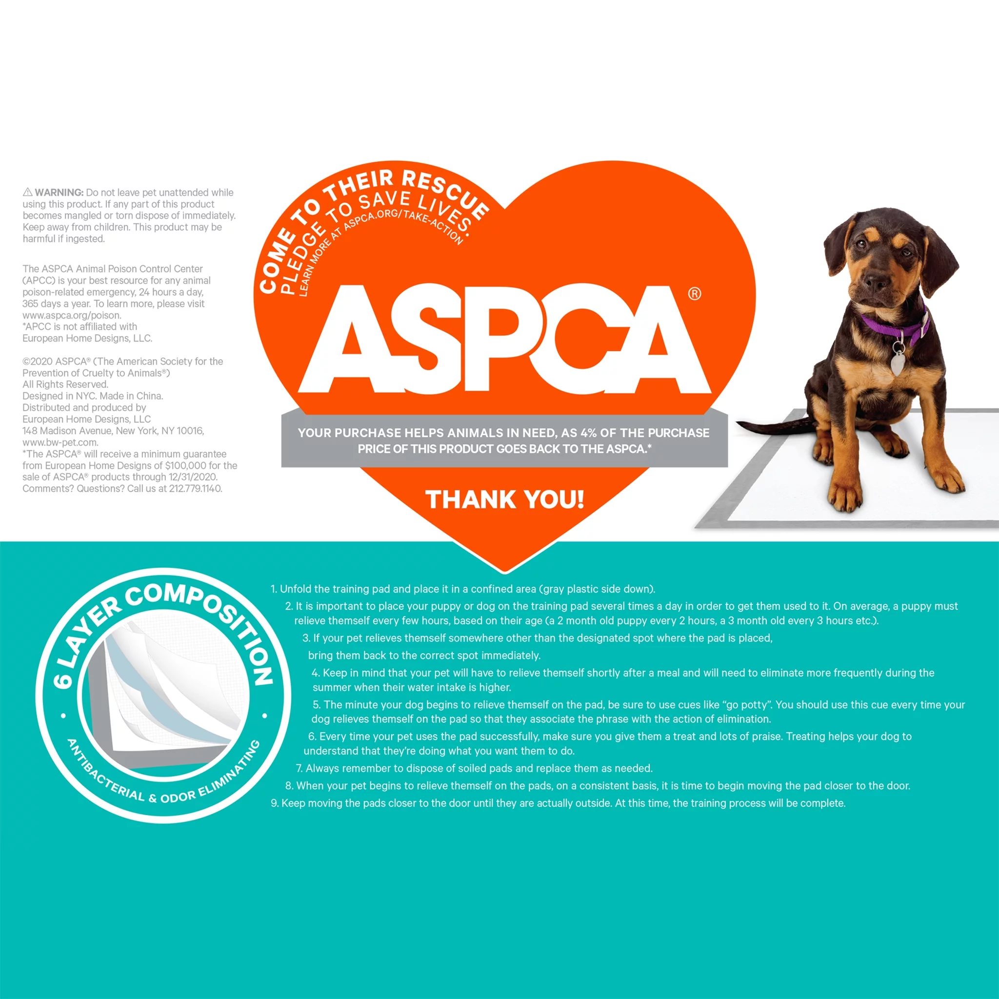 ASPCA Ultra-Absorbent Training Pads, 22 in x 22 in, 100 count, Mountain Air Scent