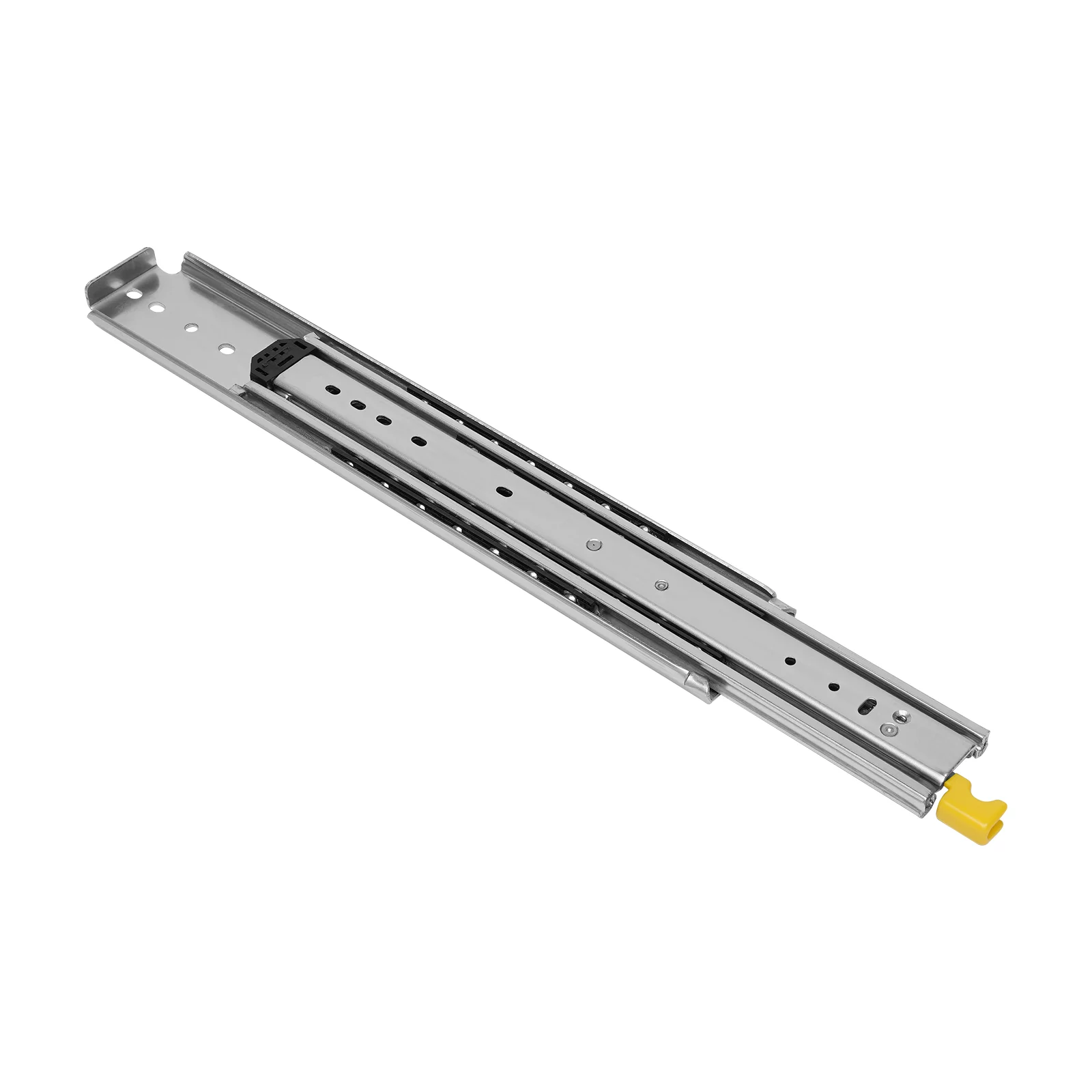 Miuameov 1 Pair Galvanized Heavy Duty Drawer Slides, 12 Inch Full Extension Ball Bearing Industrial Drawer Slides, 3 Section Drawer Tracks and Runners 500 lb Load Capacity Side Mount (With Lock)