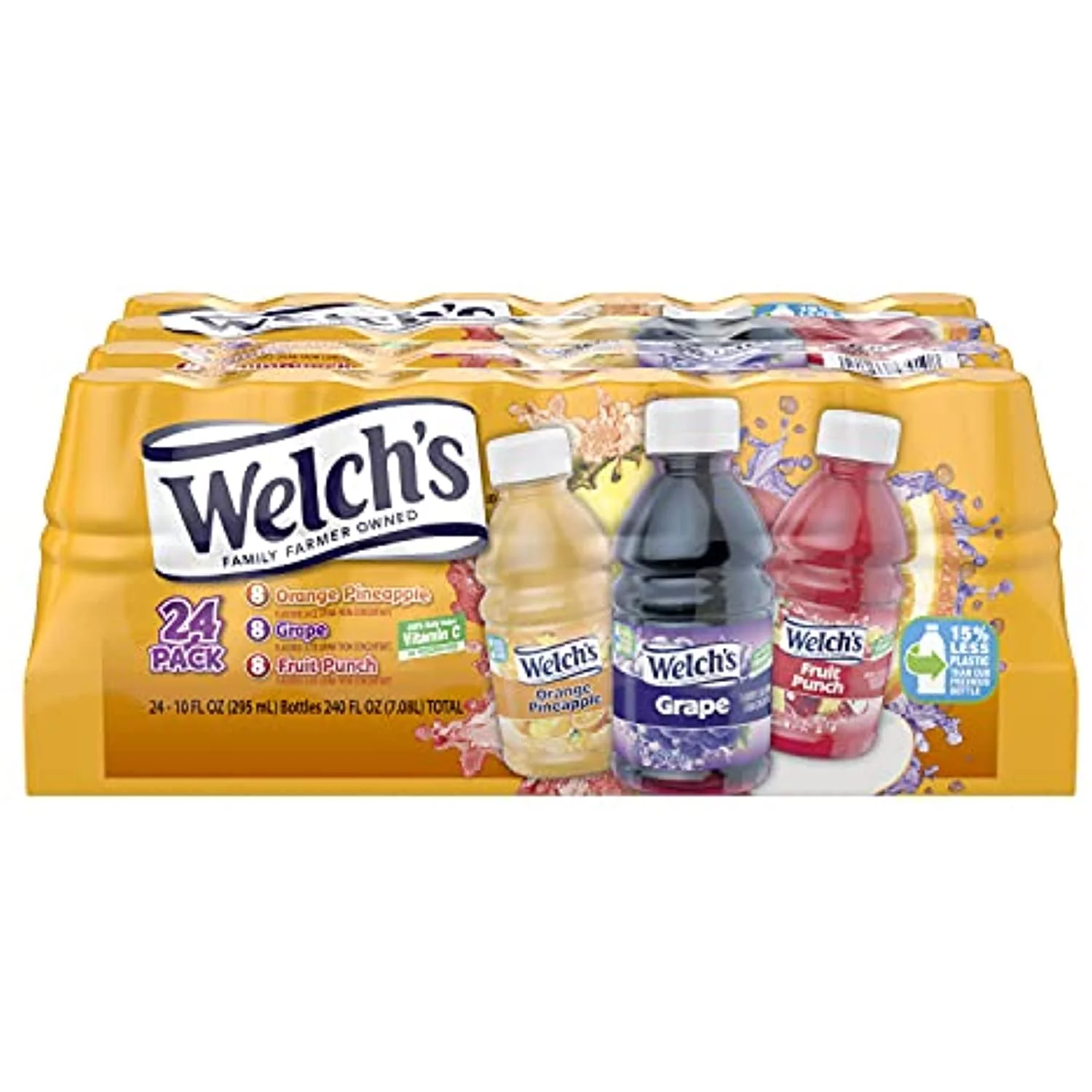 Welchs Juice Drink Variety Pack, Grape, Orange, Pineapple, Fruit Punch, 240 Fl Oz.