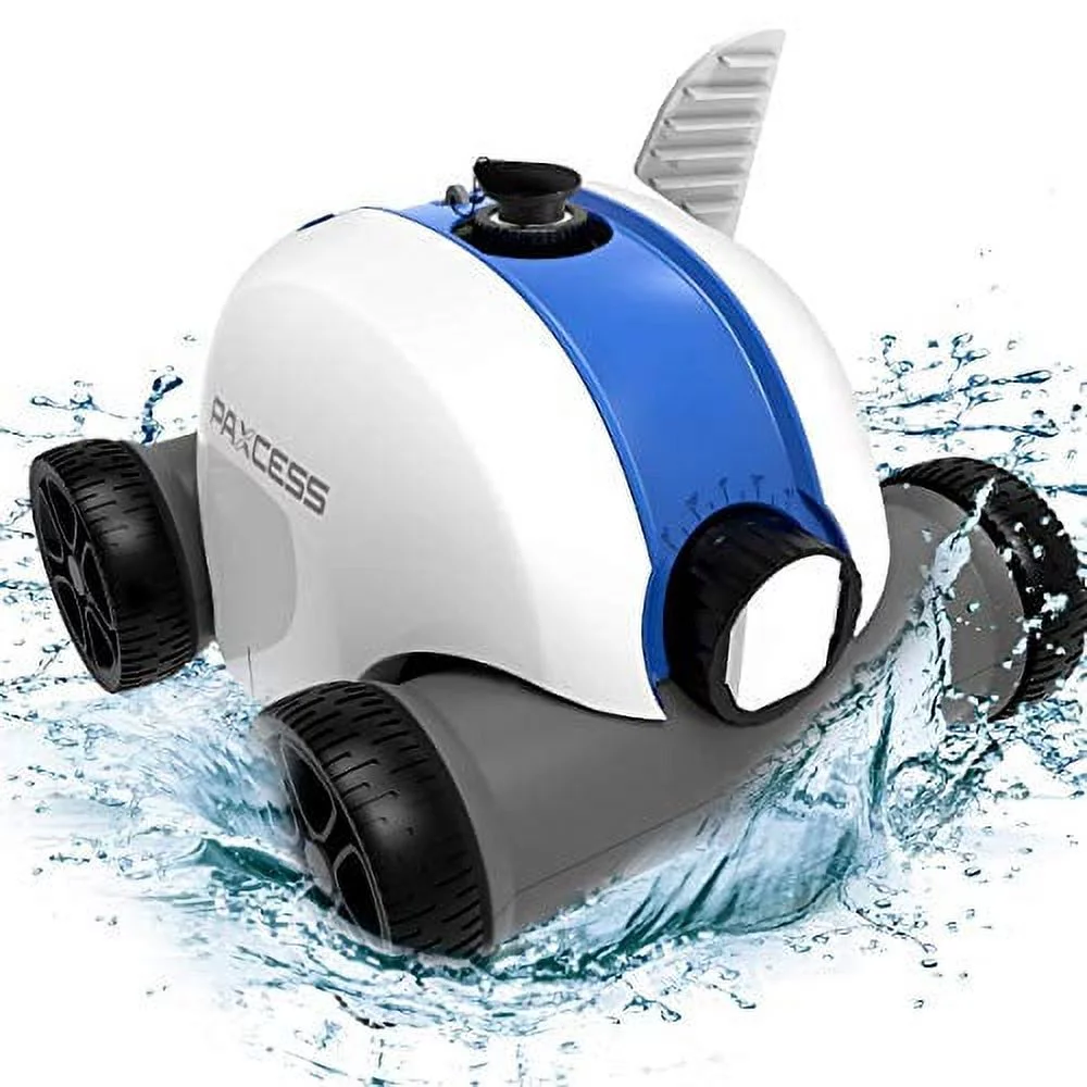 Cordless Robotic Pool Cleaner, Automatic Pool Vacuum with 60-90 Mins Working Time, Rechargeable Battery, IPX8 Waterproof for Above/In-Ground Swimming Pools Up to 861 Sq Ft