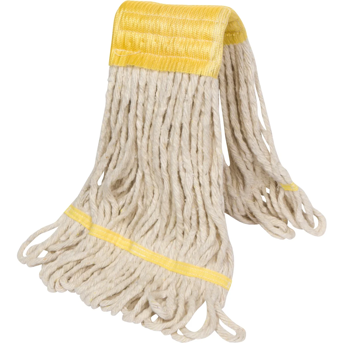 Tidy Tools Industrial Grade String Mop With Metal Handle and Jaw Clamp - Cotton Mop Head With Looped Ends