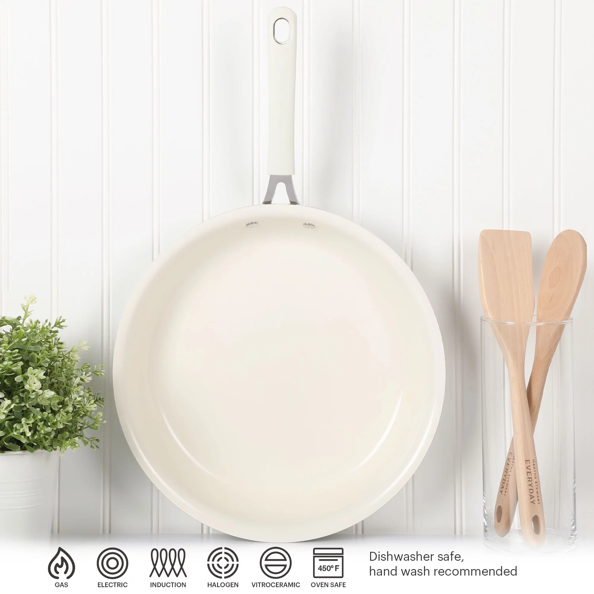 Martha Stewart Everyday Charlemont 10-inch Linen Aluminum Fry Pan