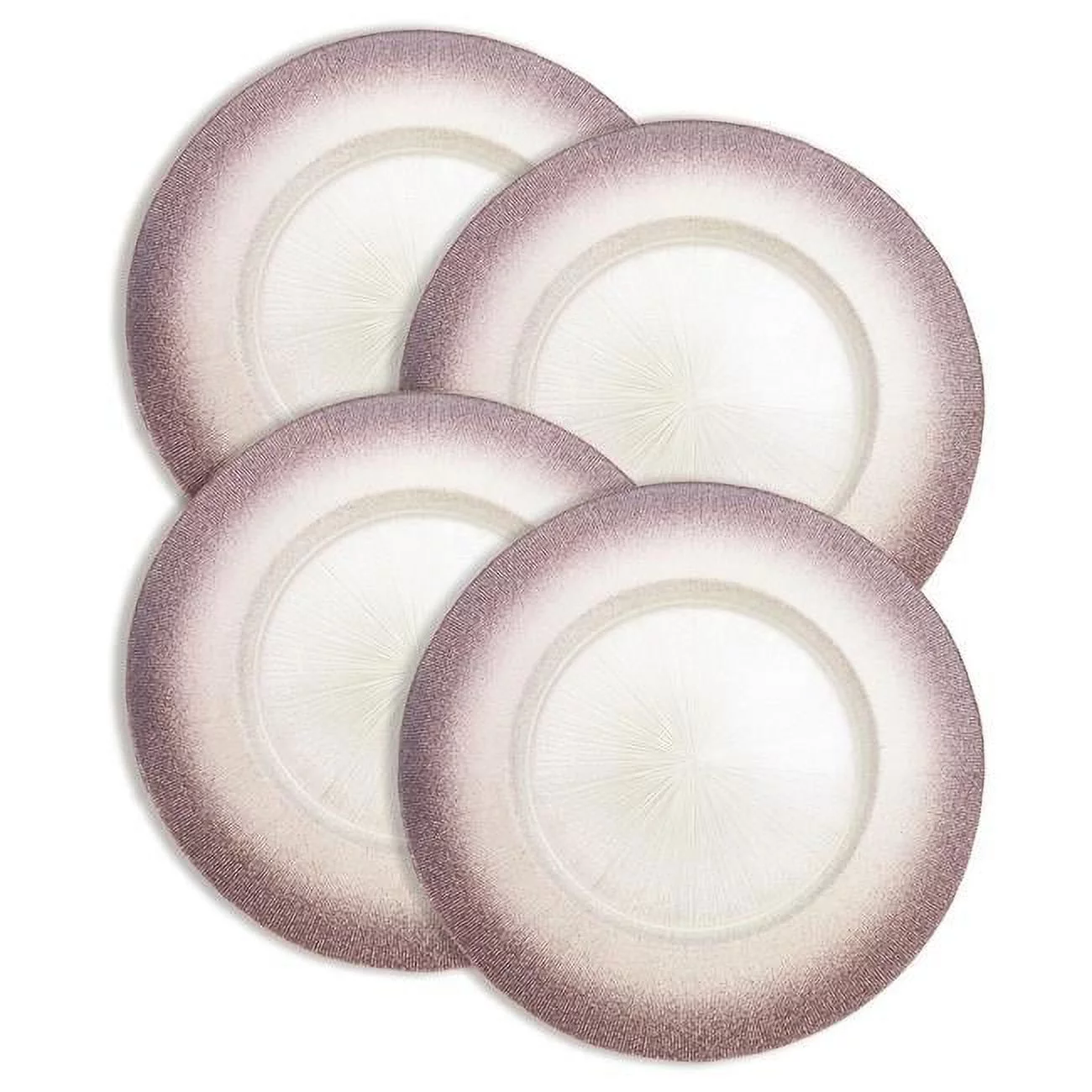 Godinger 29233 Ilaria Charge Plate, Lavendar - Set of 4