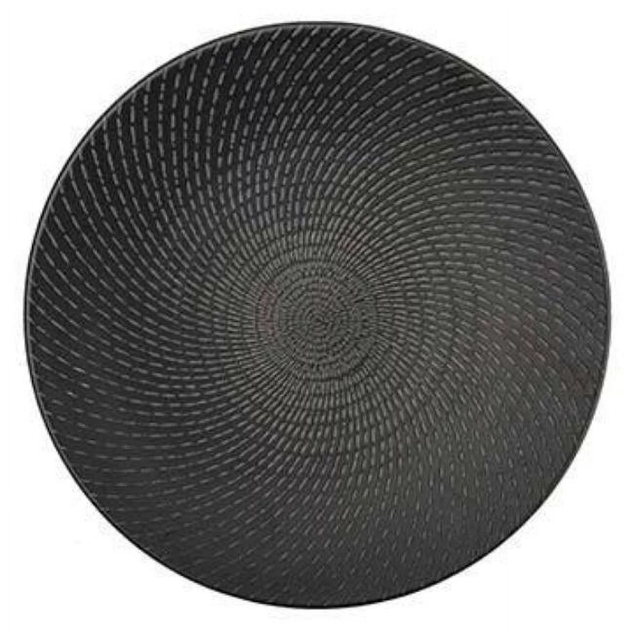 8.125 in. Urban Black Porcelain Coupe Plate