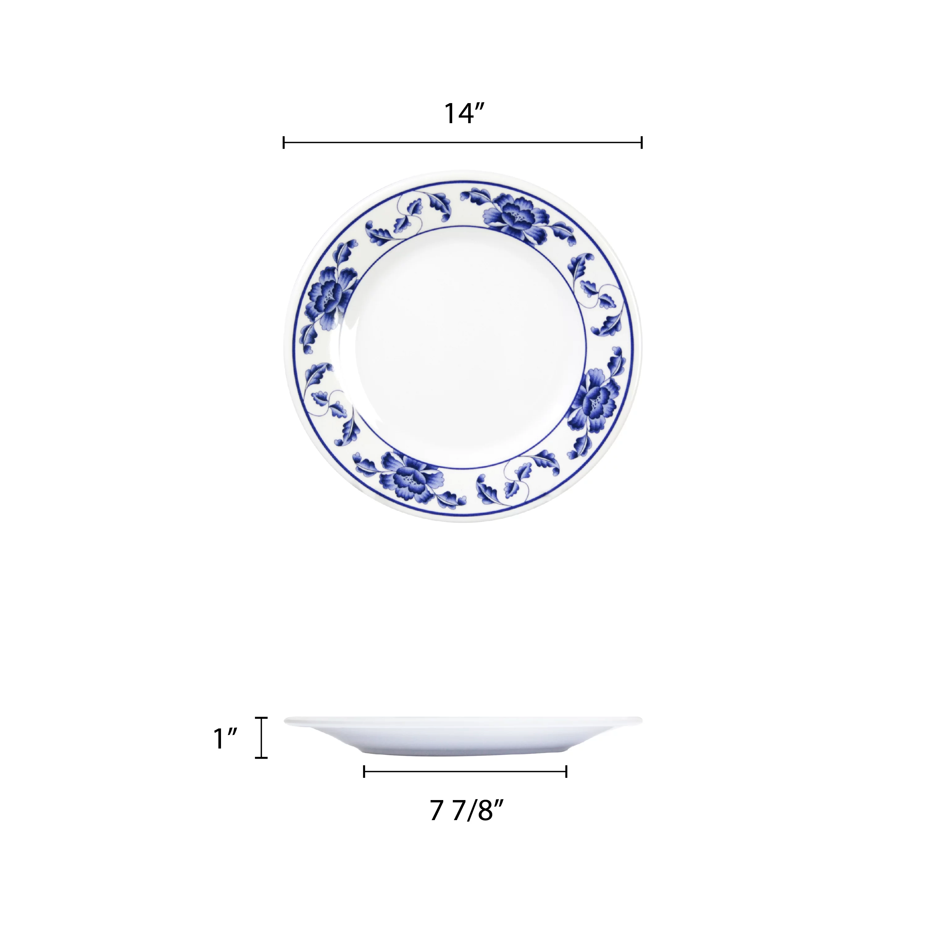 Excellante Lotus Melamine Dinnerware Collection 14 1/8