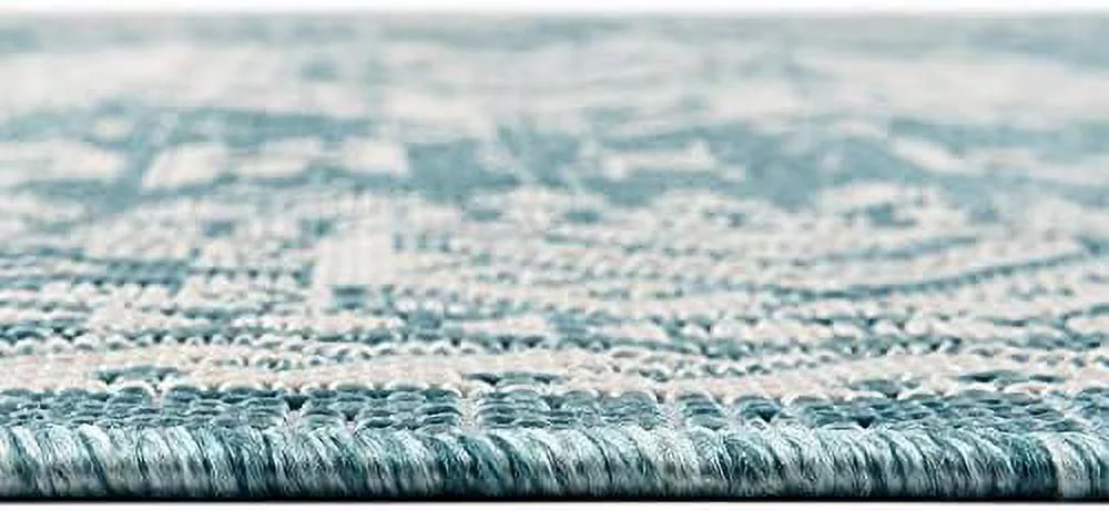 NLIBOOMLife Outdoor  Collection Rug \u2013 8 Ft Octagon Brown Flatweave Rug Perfect for Living Rooms  Kitchens  Entryways