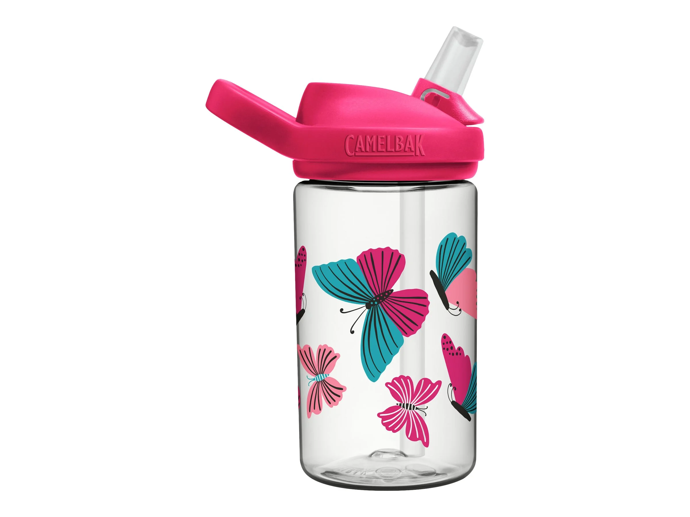 CamelBak Eddy+ Kids - Water bottle - Height 7.1 in - 14 fl.oz - colorblock butterflies