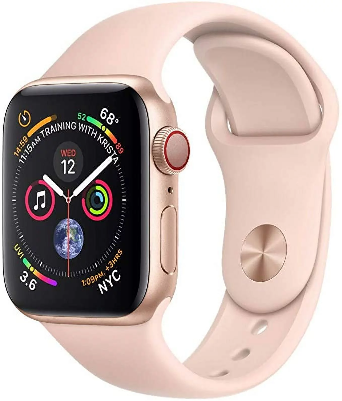 Used Apple Watch Series 4 40MM Rose Gold - Aluminum Case - GPS + Cellular - Pink Sand Sport Band