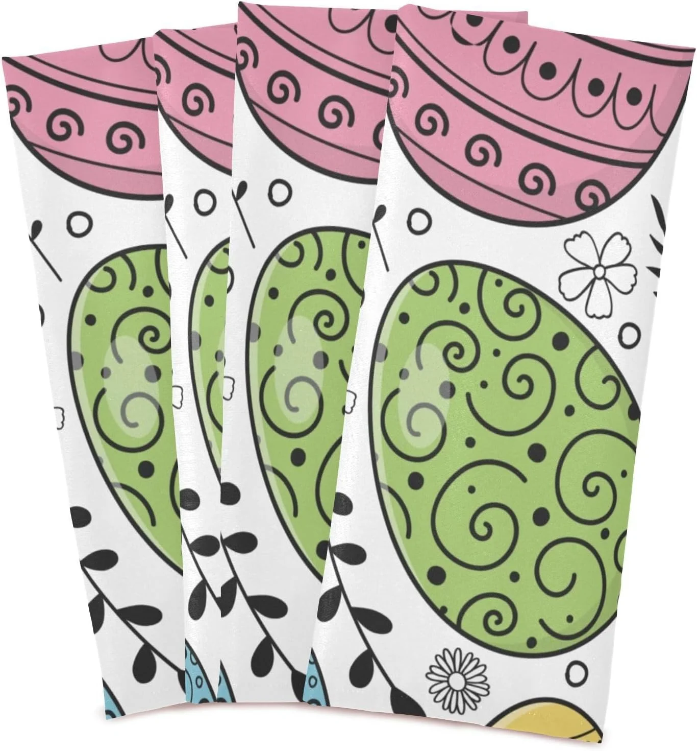 Coolnut Leaf Easter Eggs Kitchen Dish Towels Soft Tea Towel Set of 6 Absorbent Dishcloths Hand Towels for Drying Dish Cloths 28