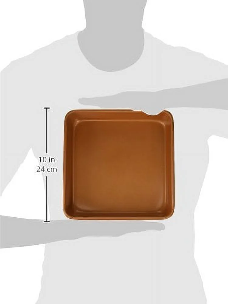 Gotham Steel Bakeware - Nonstick Copper Square Baking Tin - 9.5
