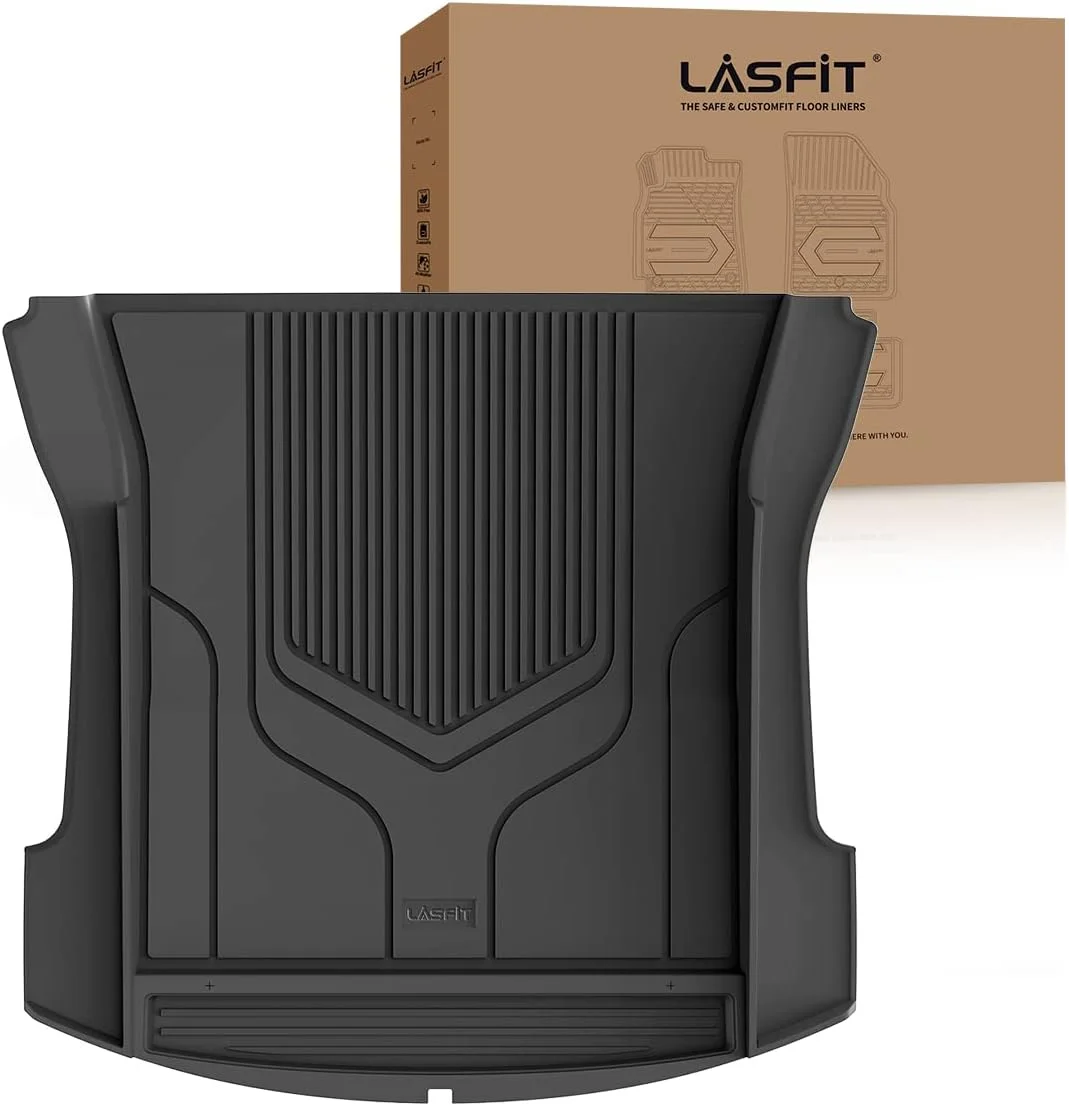 LASFIT Liners 2017-2022 Tesla Model 3 Cargo Mats, TPE Material Non-Toxic & Smell, Black