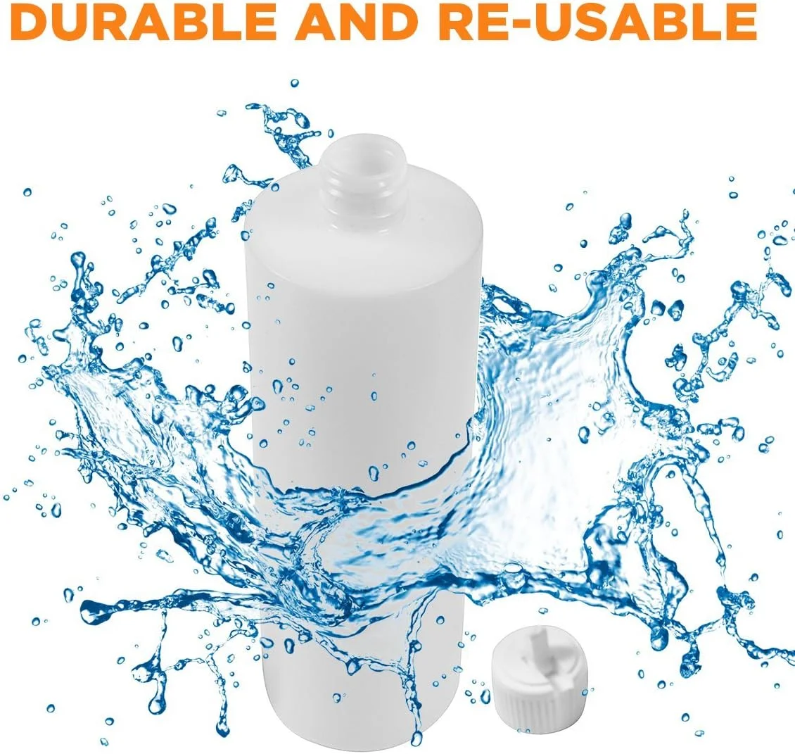 8 OZ PLASTIC CYLINDER BOTTLE WITH -TOP POUR SPOUT (6)