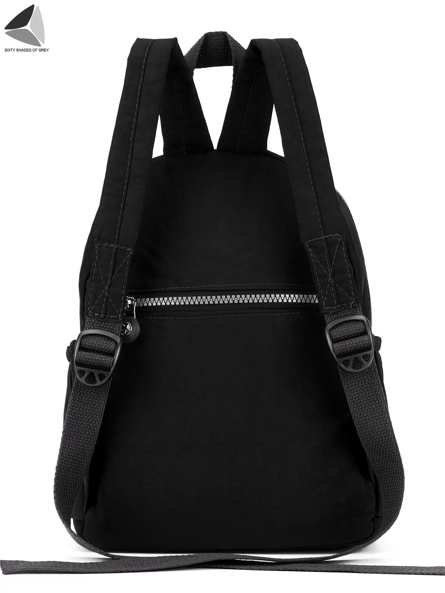 PULLIMORE Women Mini Nylon Backpack Casual Waterproof Travel Bags Shoulder Rucksack for Hiking Outdoor (Black)