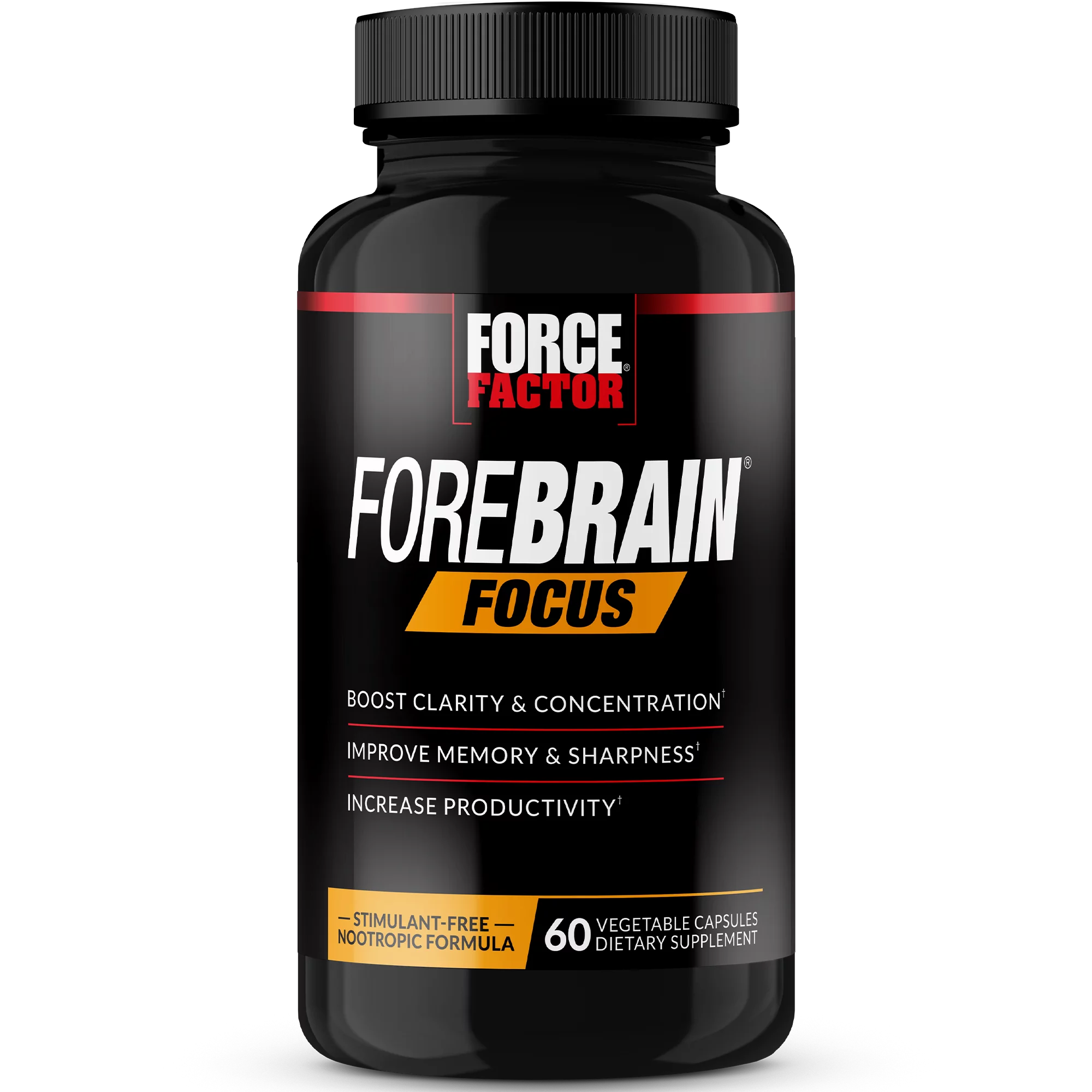 Force Factor Forebrain Focus Nootropic Brain Health Supplement for Focus, 60 Capsules