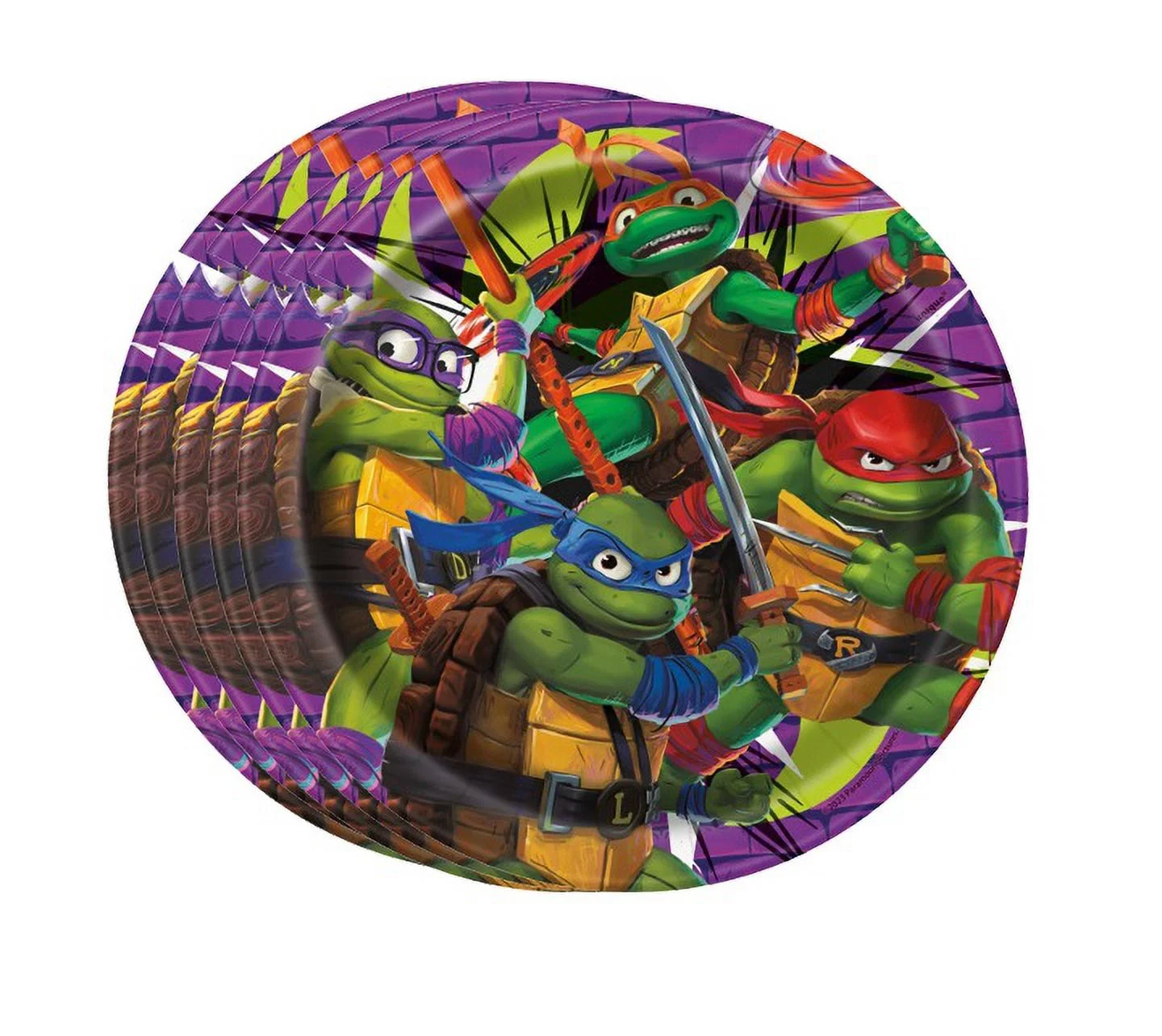 TMNT Teenage Mutant Ninja Turtles Birthday Party Supplies Bundle includes 24 Dessert Cake Paper Plates 7