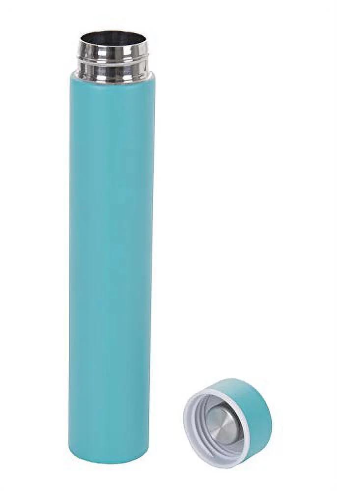 Fymlhomi Slim Stainless Steel Insulated Thermos Water Bottle 9.56 oz, Blue