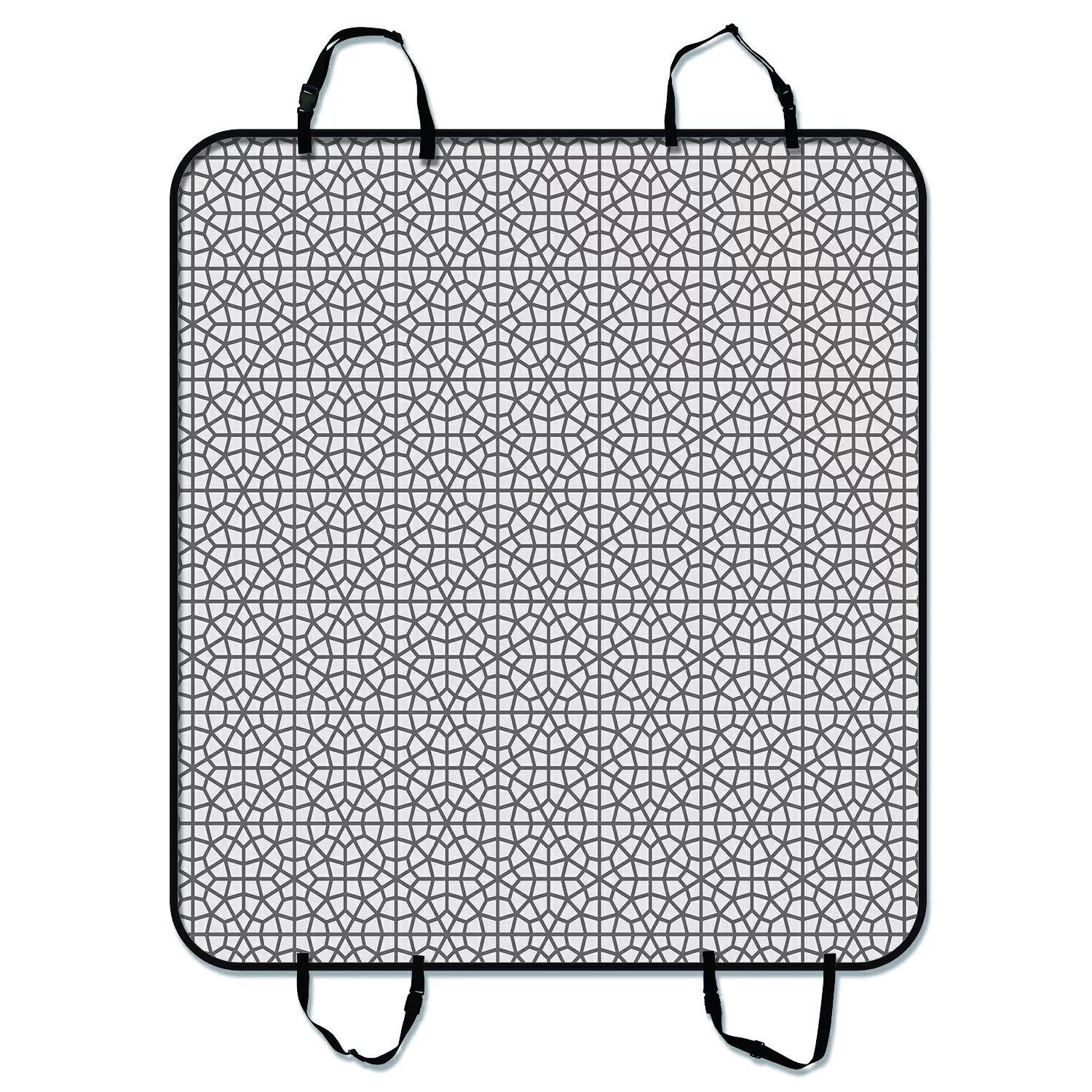 GCKG Popular Graceful Grey Circles And Little Pattern Pet Car Seat Cover Dog Car Seat Mat Hammock Cargo Mat Trunk Mat For Cars Trucks and SUV 54x60 inches