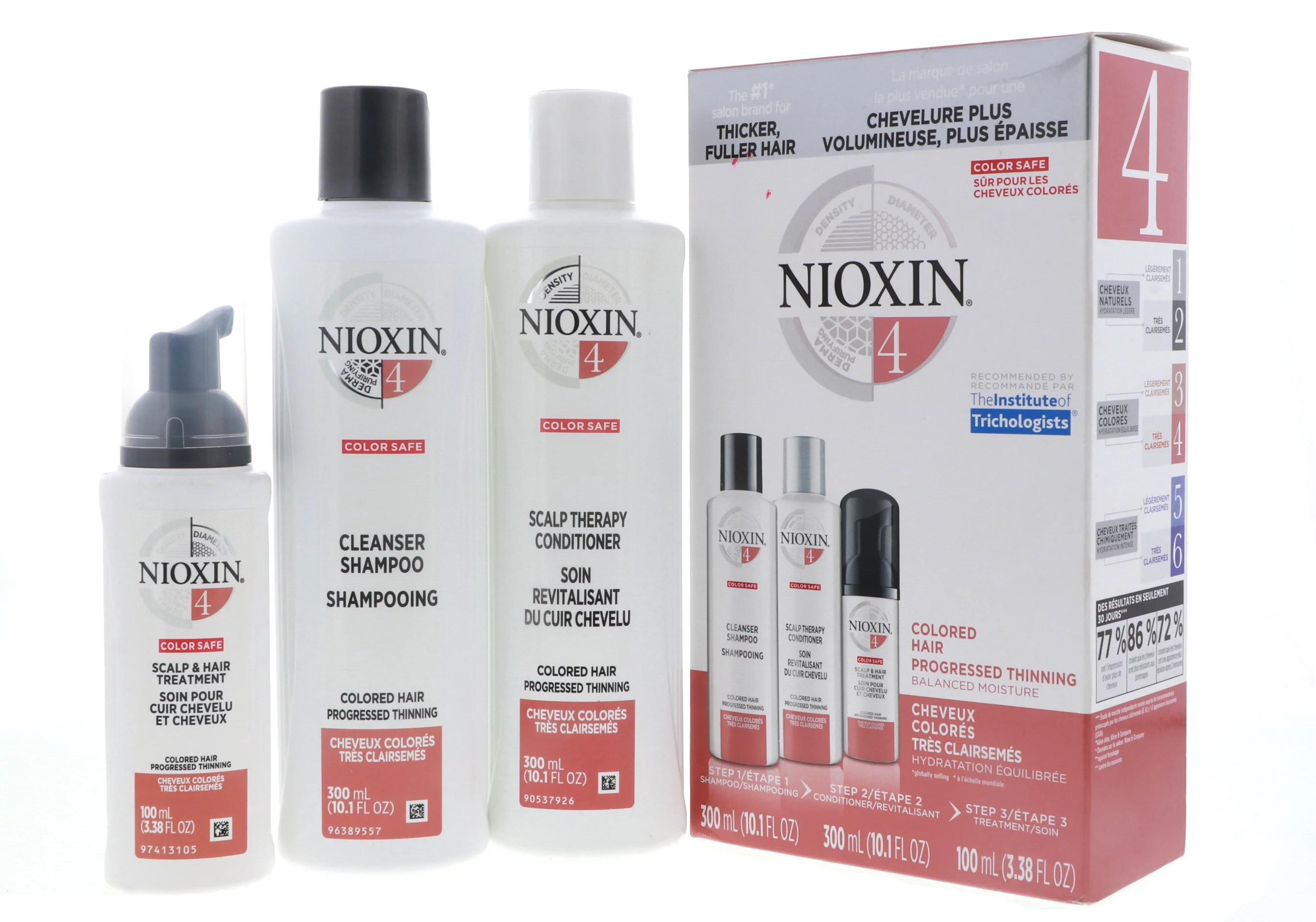 Nioxin System 4 Trio: Cleanser Shampoo 10.1 oz , Scalp Therapy Conditioner 10.1 oz , Scalp & Hair Treatment 3.38 oz