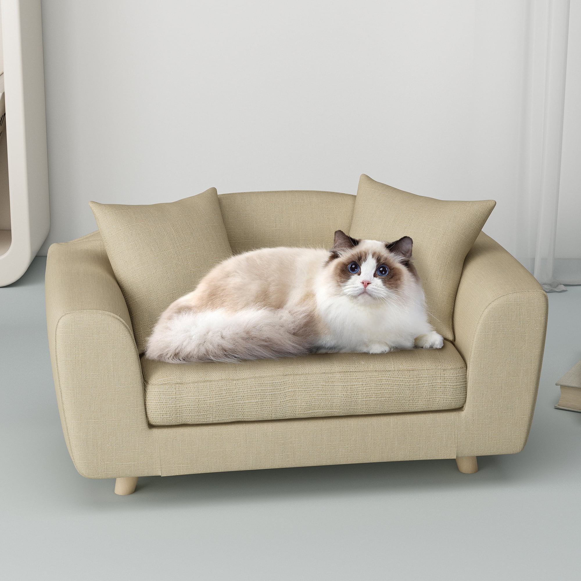 Elevated Sofa Couch Dog Bed Wood Legs for Dogs Cats