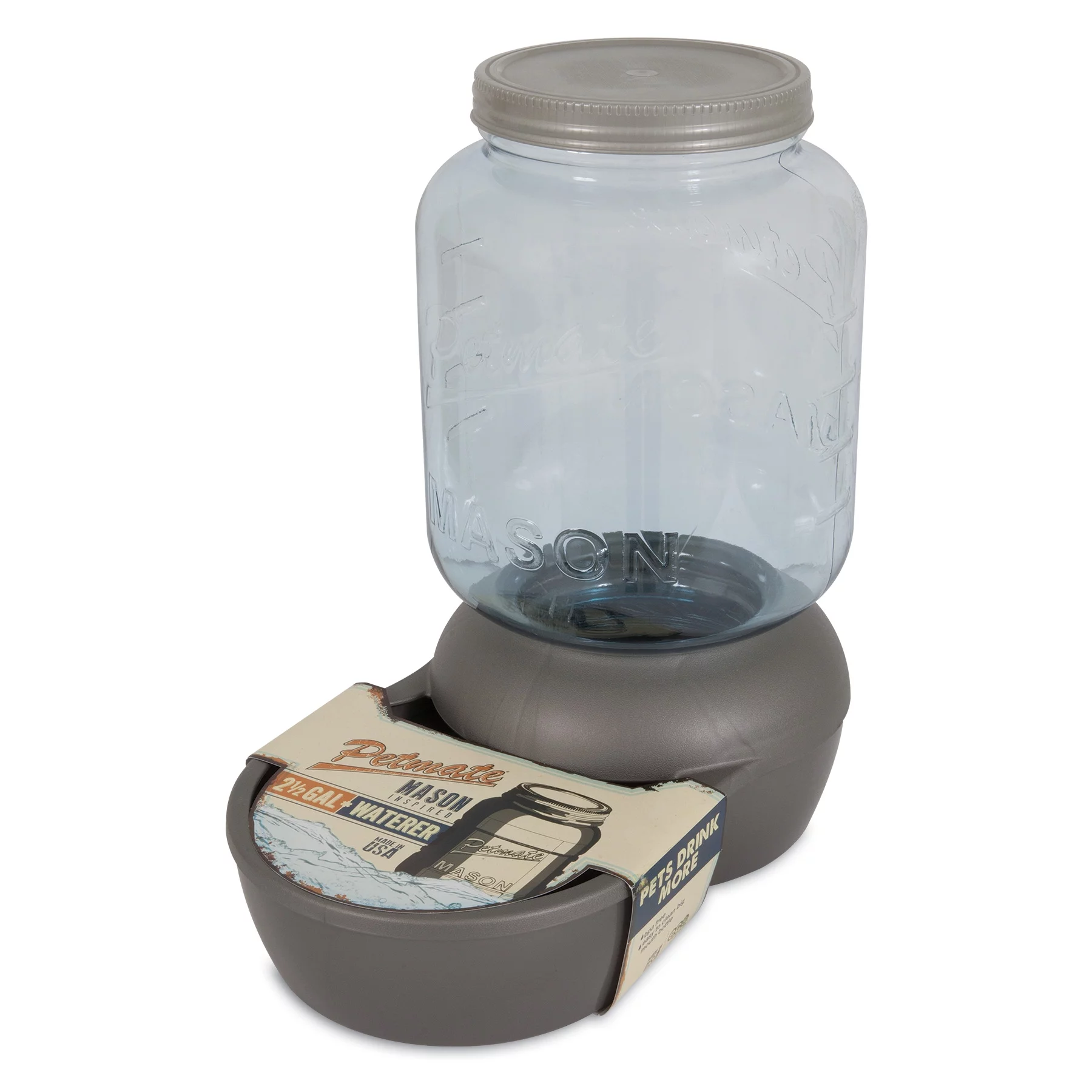 Petmate Mason Replendish Cat and Dog Waterer With Microban, 2.5 Gal